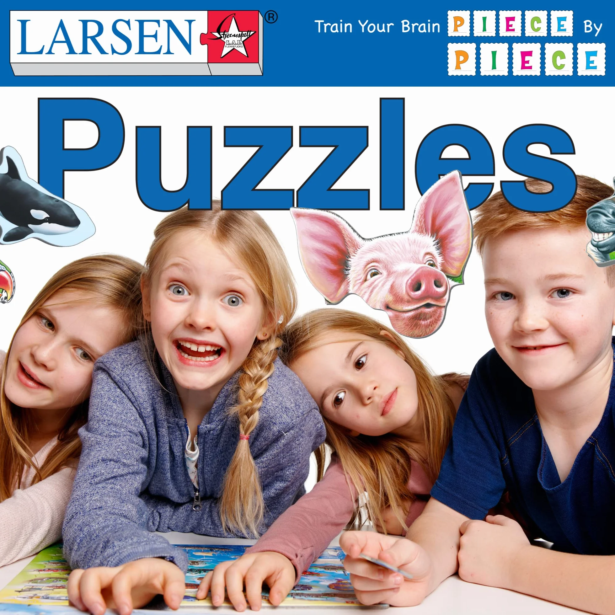 Larsen FH39 La tigre dell'Amur nell'estate siberiana, Puzzle Incorniciato con 36 pezzi
