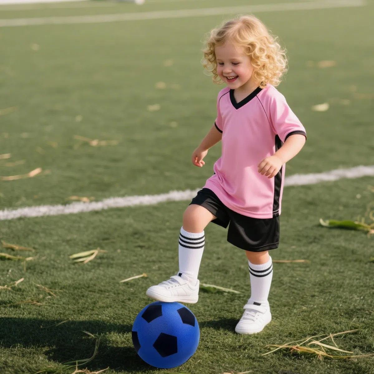 Pallone Calcio, 1 Palla Morbida, 21cm Pallone di Spugna, Water Resistant, Durabilità, Palla Calcio da Spiaggia Impermeabile per Interni ed Esterni per Casa, Giardino, Acqua e Spiaggia