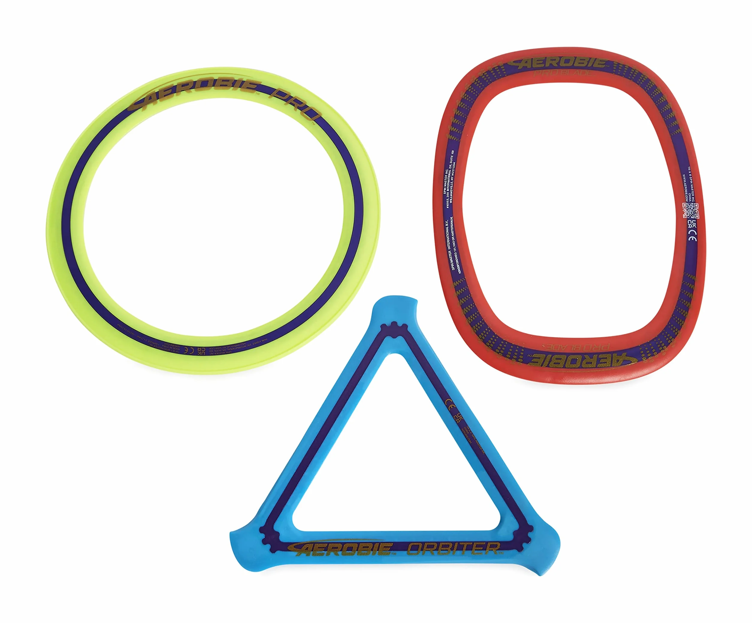 Aerobie 3 volanti in confezione combinata con anello Ring, Orbiter Boomerang e Pro Blade, 6064517