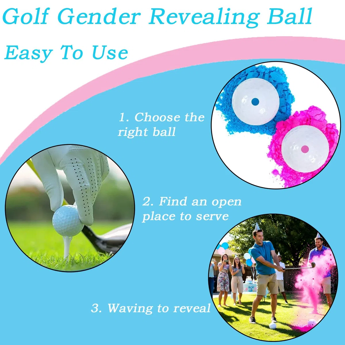Pallone Da palla da baseball Rivelatore Di Genere Bambina o Ragazzo, Per Gender Reveal Party, palla da baseball