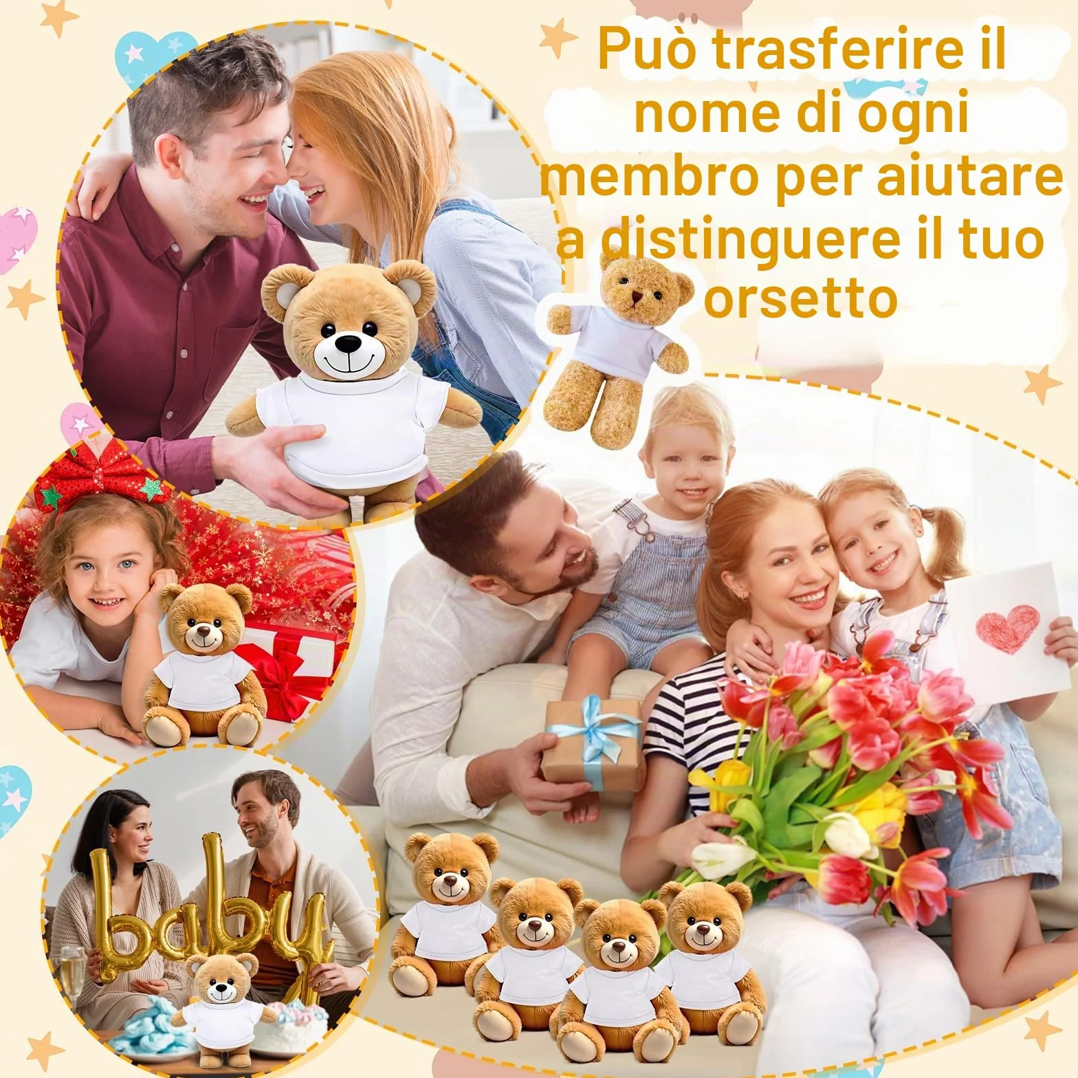 Build a Bear Clothing Set - 4 pezzi Mini Orso Peluche Outfit e accessori per bambole 30,5-40,6 cm - Crea il tuo peluche