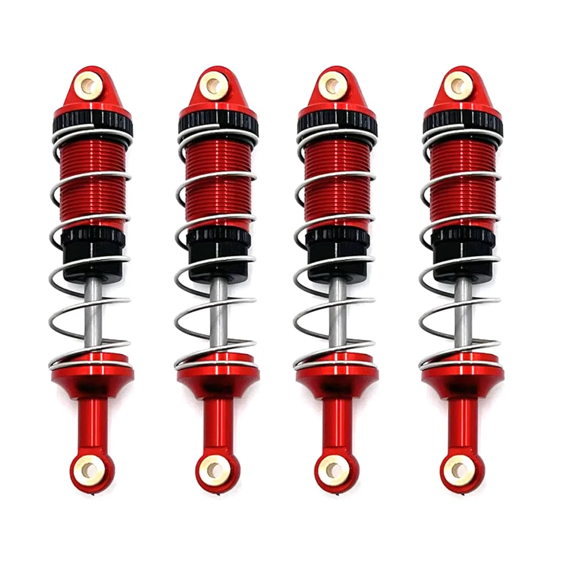 4-Pack Ammortizzatori RC per Auto in Metallo Ammortizzatori Dämpfung Kompatibel con MJX Hyper Go 16207 16208 16209 16210 H16BM H16GT H16DR 1/16 Scala RC Auto Upgrades Parte