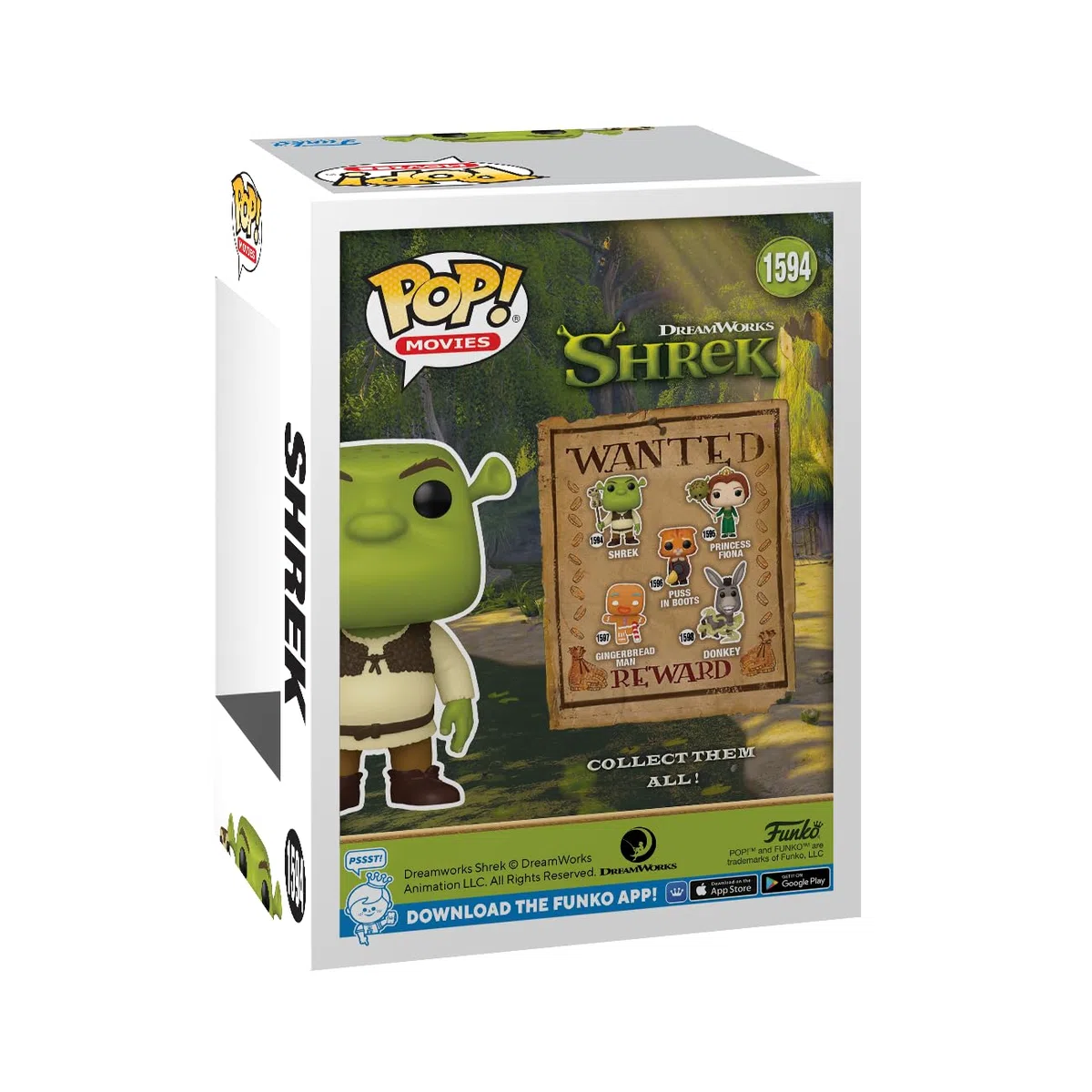 Funko Pop! Movies: Shrek Dream Works 30th - Shrek With Snake - Figura in Vinile da Collezione - Idea Regalo - Merchandising Ufficiale - Giocattoli per Bambini e Adulti - Movies Fans