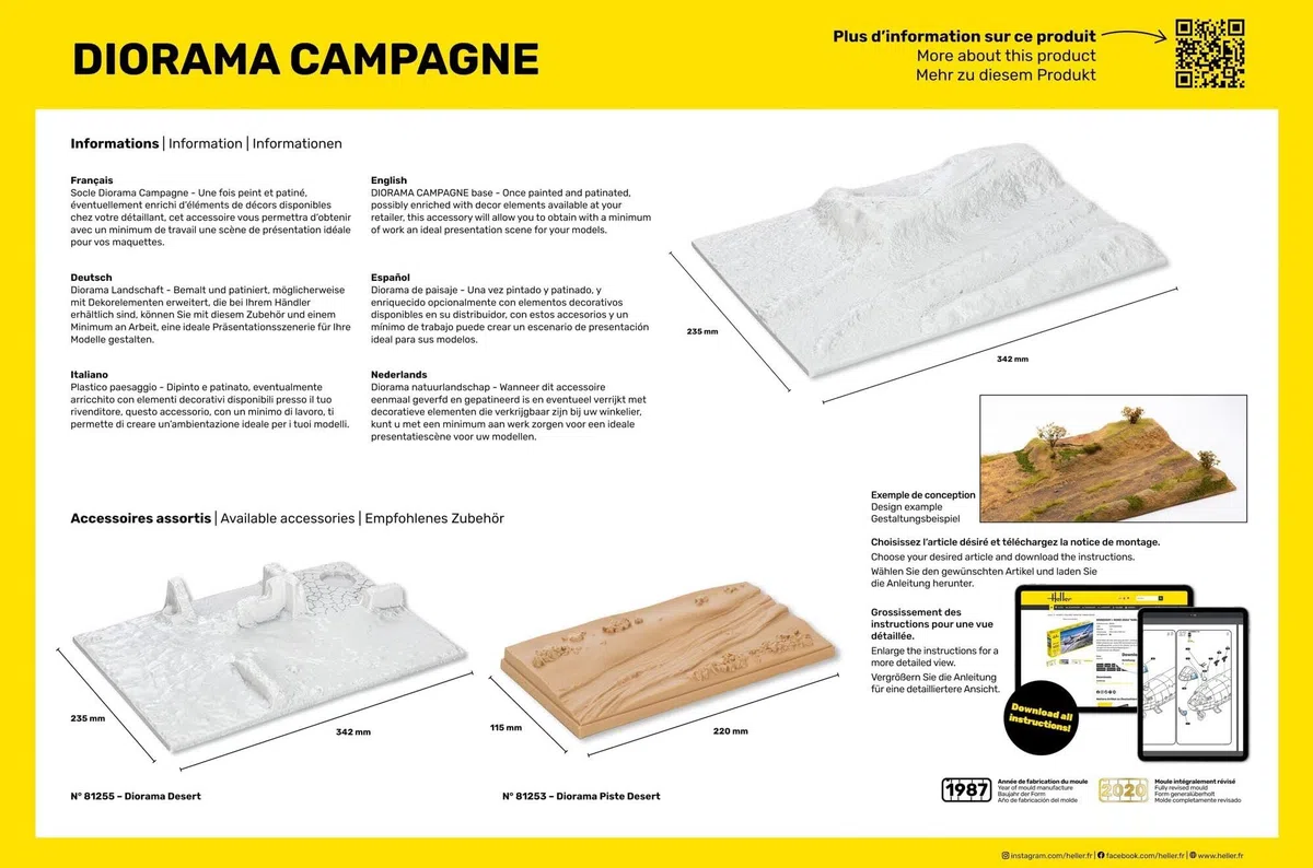Heller 81254 - Modellino di diorama Campagne, 1/35