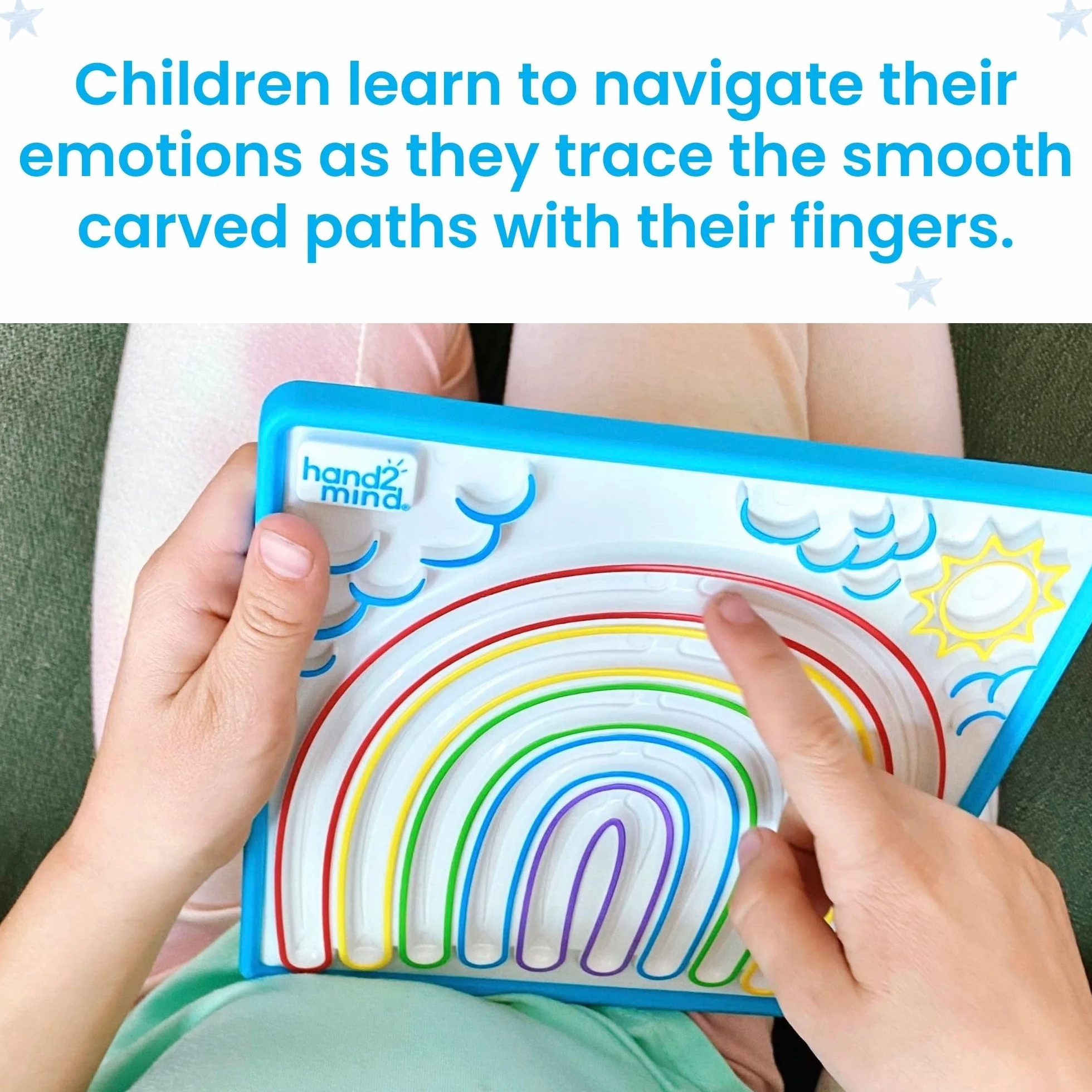 Learning Resources Set da 3 Labirinti della consapevolezza , Tavolette per la respirazione double-face da seguire con le dita, Mindfulness per bambini, Giocattolo di apprendimento socio-emotivo