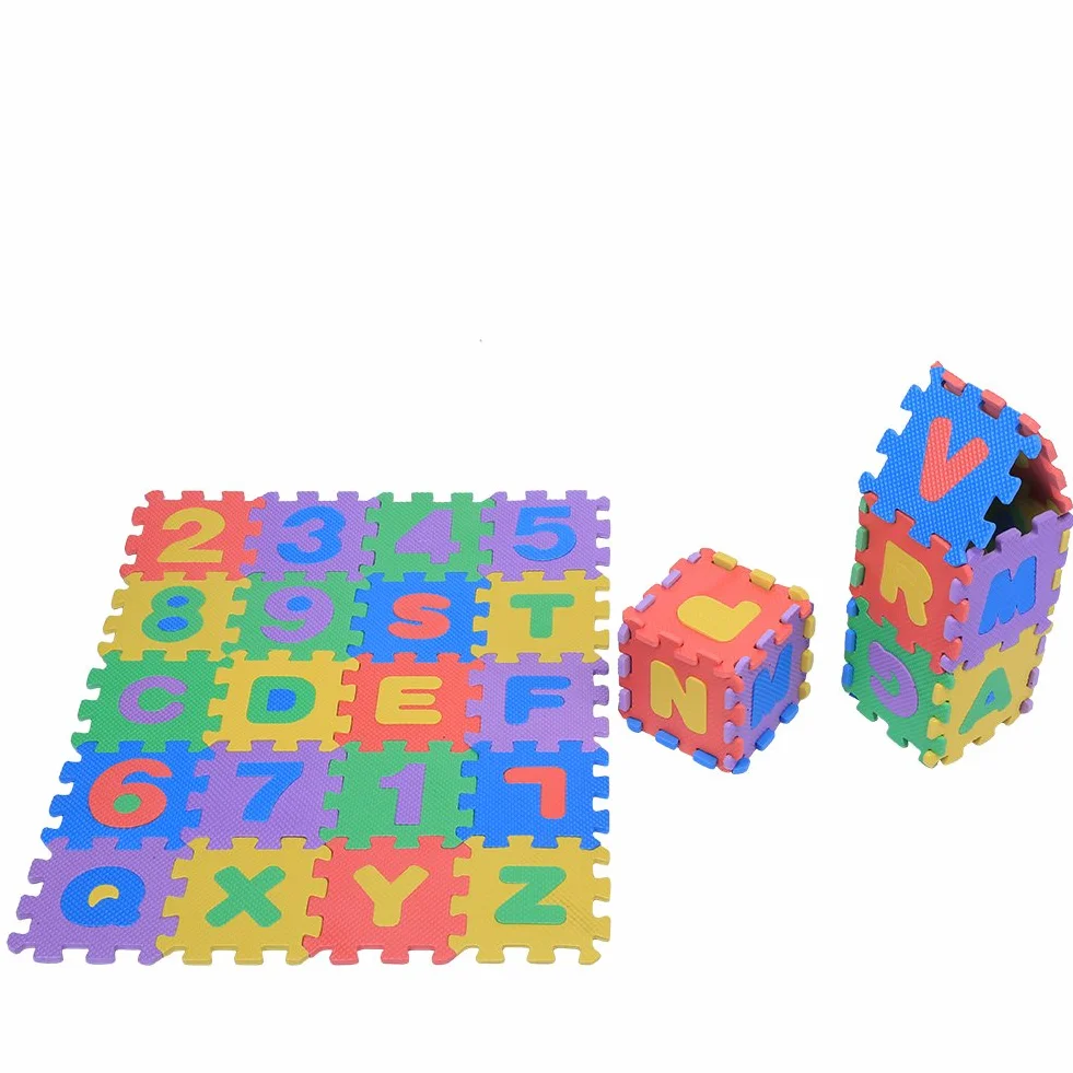 Tappeto Puzzle Per Bambini,Tappetino Da Gioco Per Bambini Puzzle In Schiuma, 36 Pezzi Tappeto Da Gioco In Schiuma Eva Morbida Piastrelle Per Pavimenti Multicolore Per Bambini Numeri E Lettere Neonati