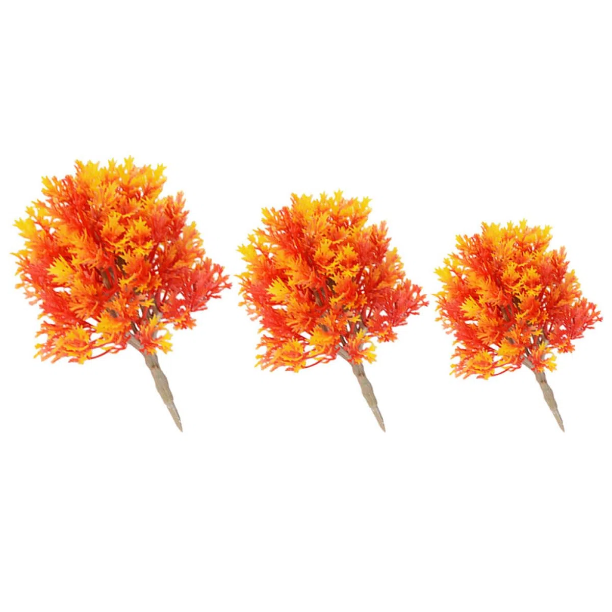 Modelli di Mini Alberi di Acero 3 Pezzi (10cm, 13cm, 15cm), Decorazioni per Micro-paesaggi, Alberi Paesaggistici in Materiale Leggero e Sicuro per Modellismo Scenico