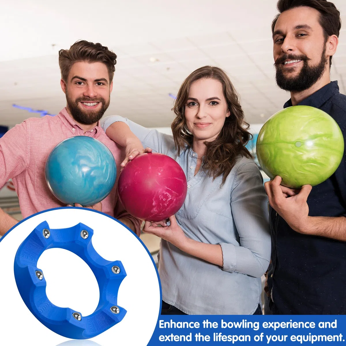 Porta Palla da Bowling, Accessori da Bowling per Uomo, portabicchieri con Rotazione fluida a 360° con Presa Multi-Angolo Facile, Adatto per riporre, Pulire e lucidare