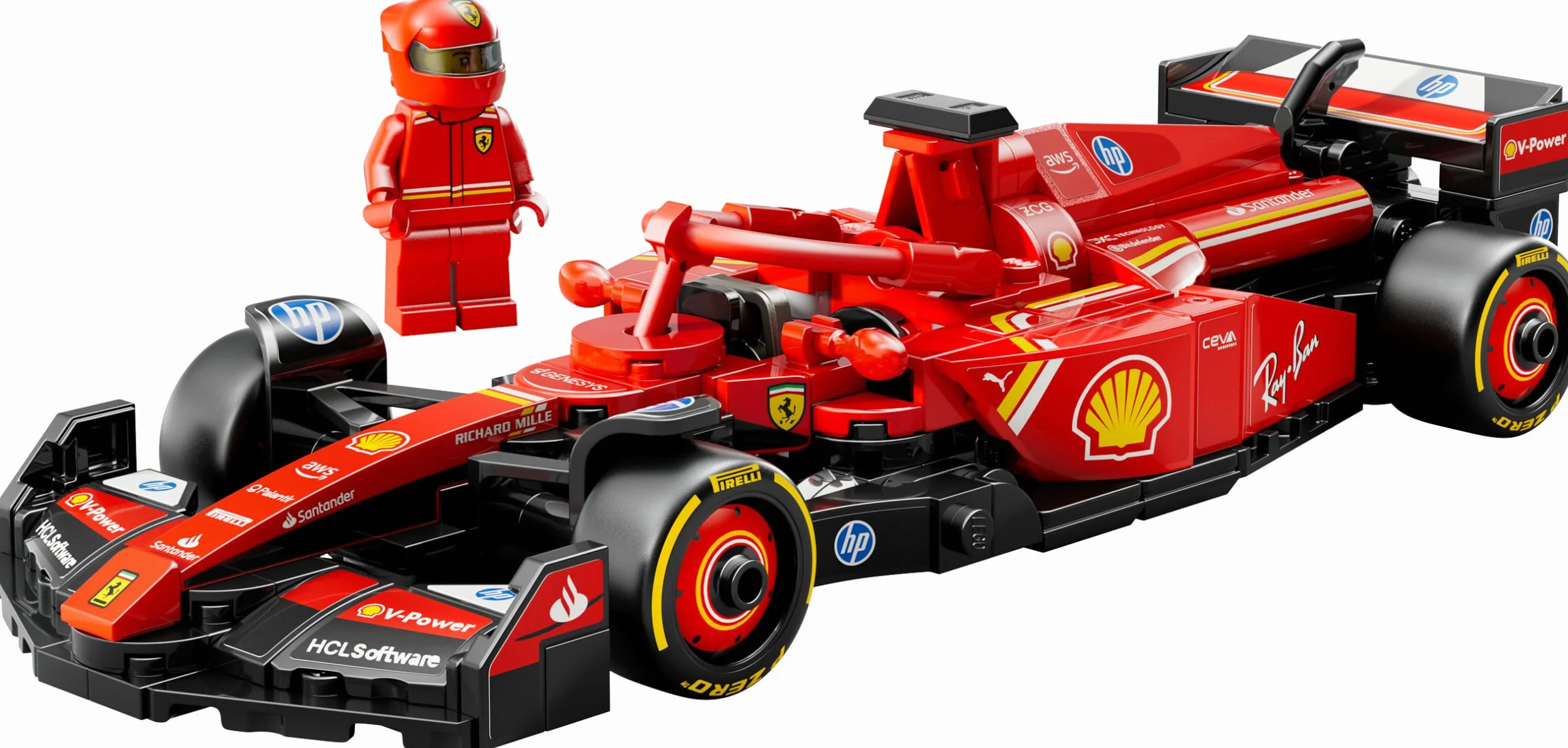 LEGO Speed Champions Ferrari F1 SF-24 77242 Auto da Corsa Giocattolo da Collezione con Minifigure Pilota