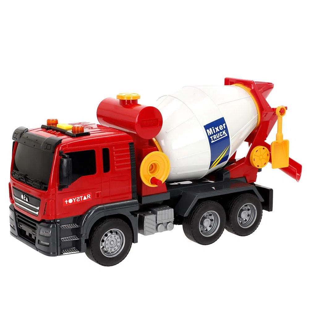 ColorBaby Speed & Go Camion da costruzione Giocattolo, Betoniera con luci e suoni, sistema di attrito, scala 1:14, 9x26x14 cm, auto per bambini +3 anni (39061)