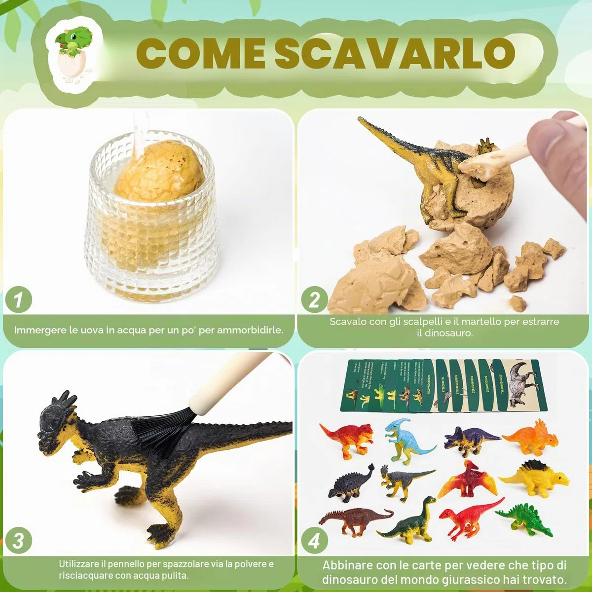 Joozmui Dinosauri per Bambini, Dinosauro Giocattolo Giocattoli Bambino 4-9 anni Gioco Regalo Bambino 4-9 anni Maschio Dinosauri Regalini