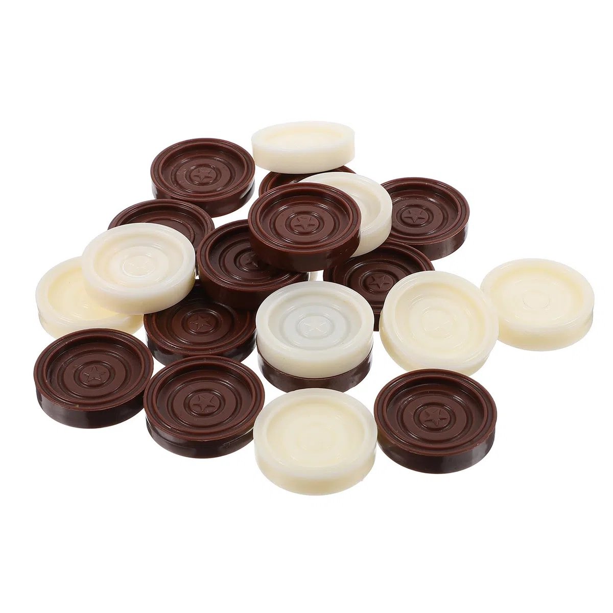 Accessori per Scacchiera 24 Pezzi in Plastica per Gioco da Tavolo Dama e Backgammon, Includono Pezzi Sostitutivi per Partite in Famiglia