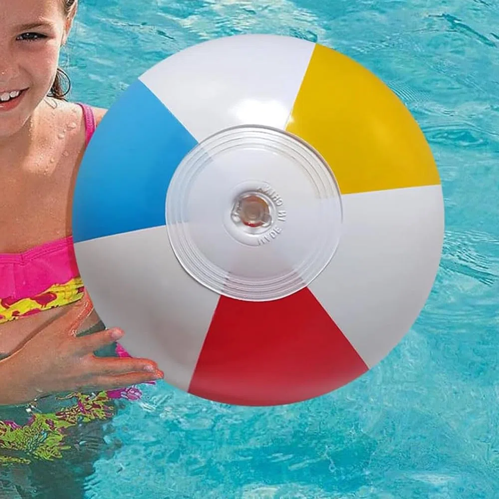 VIRSUS Pallone da Spiaggia Gonfiabile 20NP, Diametro 51 cm, palla in diversi colori giallo, rosso e blu, per Piscina, Mare, per Feste ed Eventi