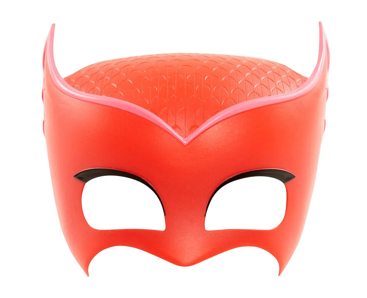 Simba 109402092 PJ Masks Maschera Gufetta con elastico per travestimento, 20 cm, per bambini dai 3 anni, rosso