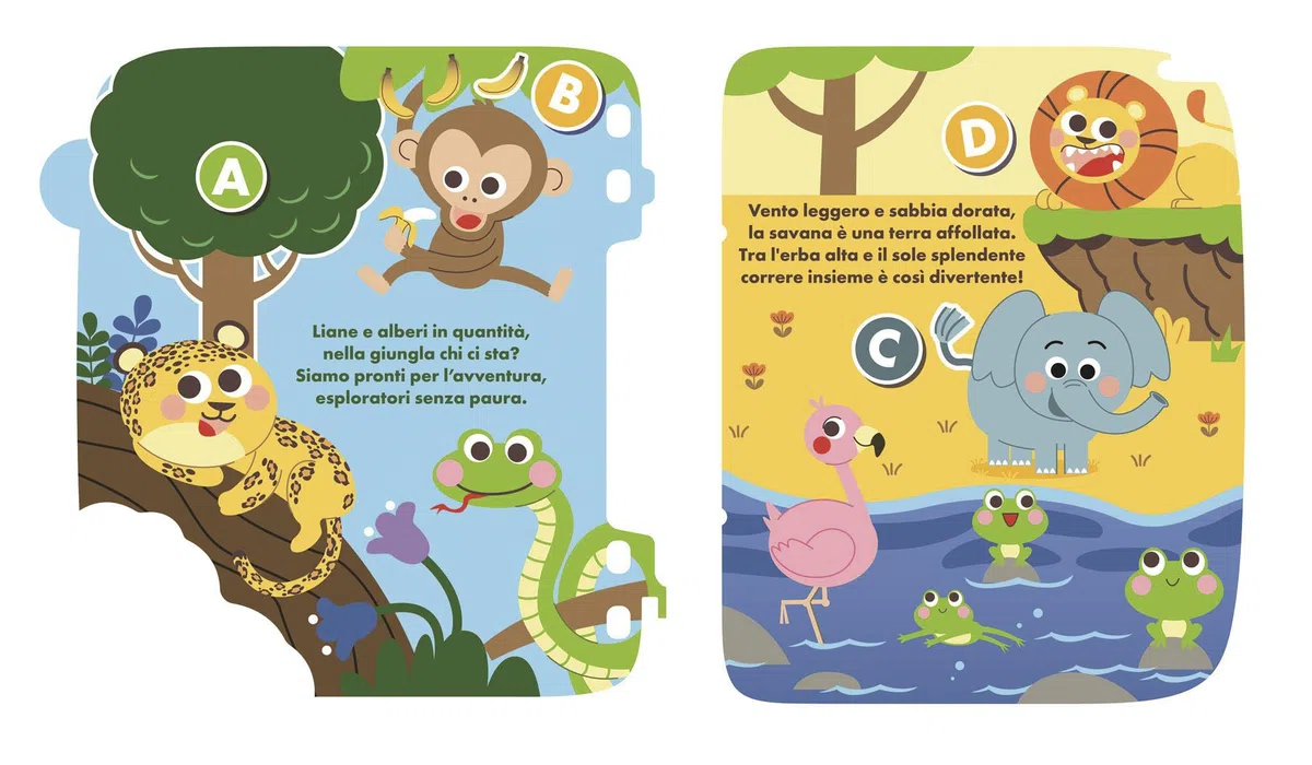 Clementoni Baby Libro Parlante Amici Animali, Gioco Educativo Bambini 12+ Mesi, Centro attività Prima Infanzia per Imparare Numeri, Colori, Forme, Versi degli Animali, Lingua Italiana, 17550
