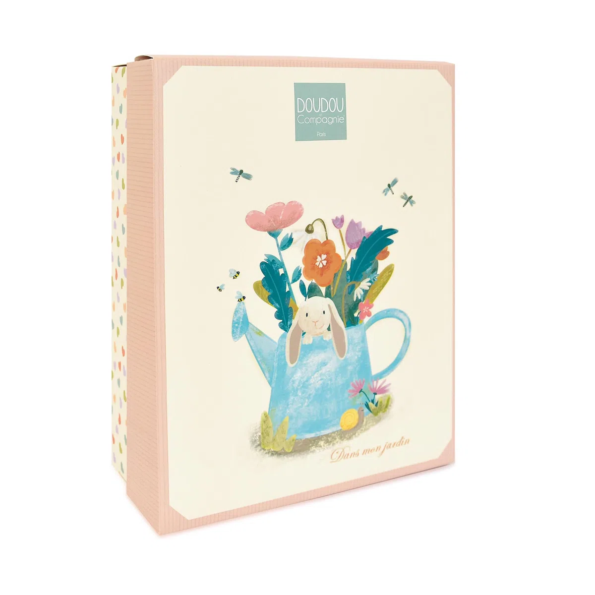 Doudou et Compagnie - LAPIN CIBOULETTA - Doudou coniglio sonaglio rosa - Per bambini dalla nascita - 21 cm - Con confezione regalo da regalare - Idea regalo per ragazze e ragazzi - DC4206