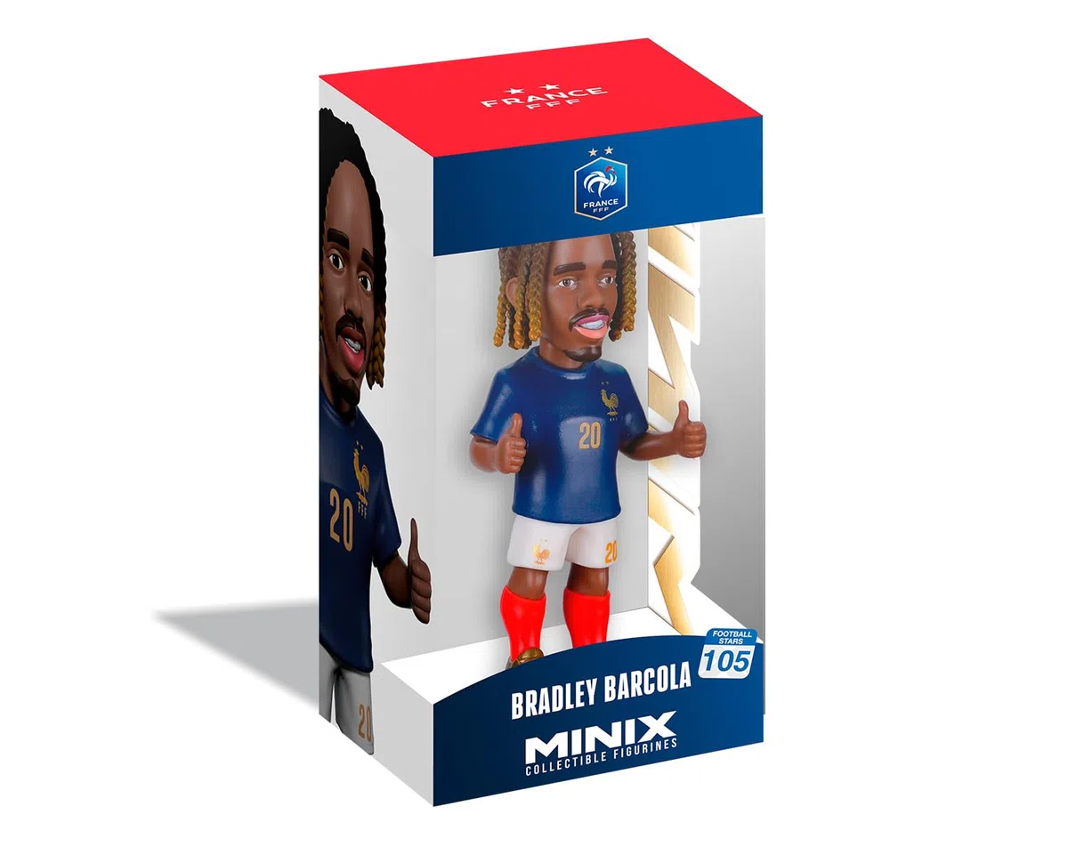 MINIX - Football Stars - Coppa del Mondo #105 - Francia - Barcola - Personaggio da collezione 12 cm