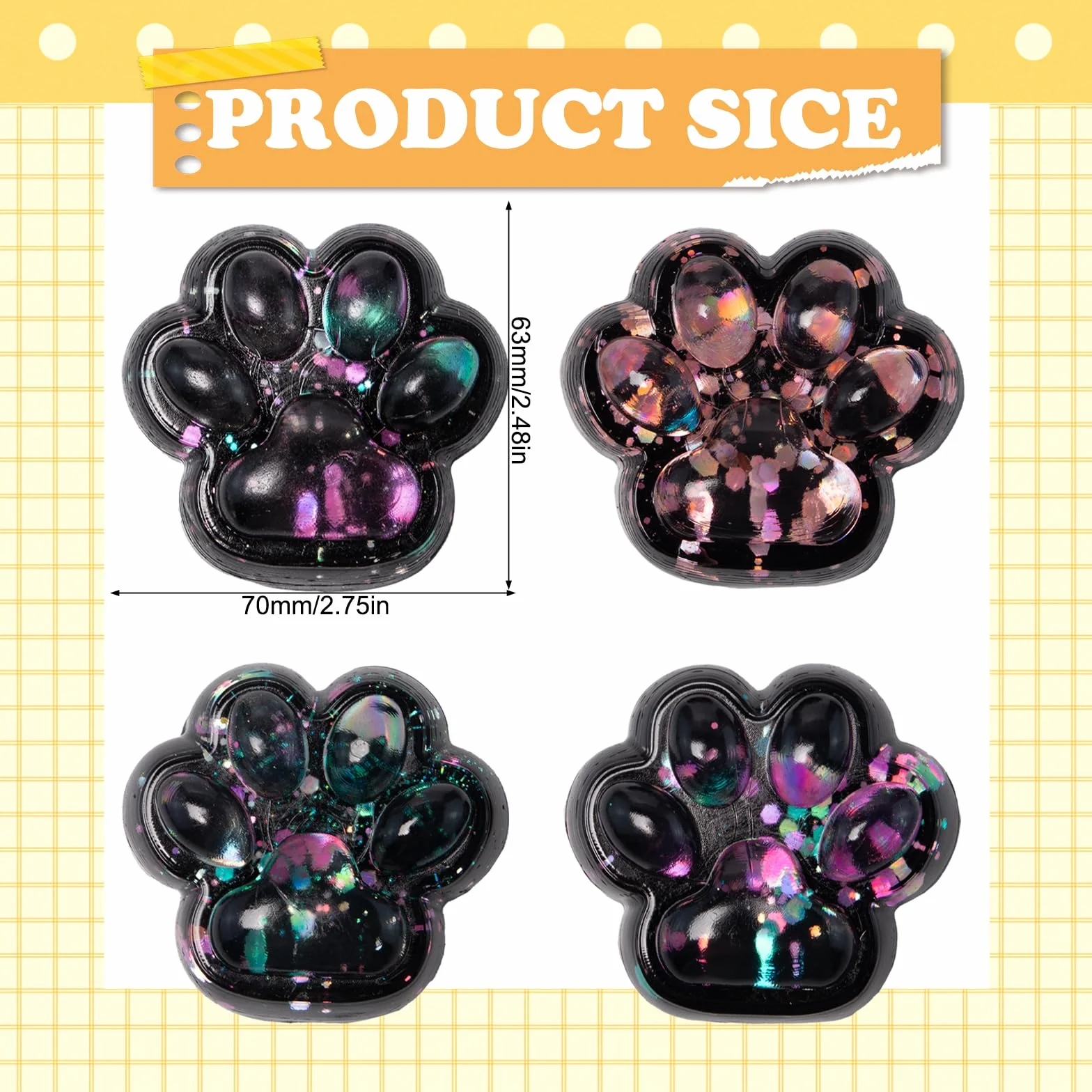 4 Pezzi Giocattoli da Spremere Zampe di Gatto Squishy Zampa di Gatto Giocattoli Squishy Zampa di gatto Giocattoli Fidget Morbidi Fufu Squishy Taba Squishy per Bambini e Adulti(Stile Casuale)