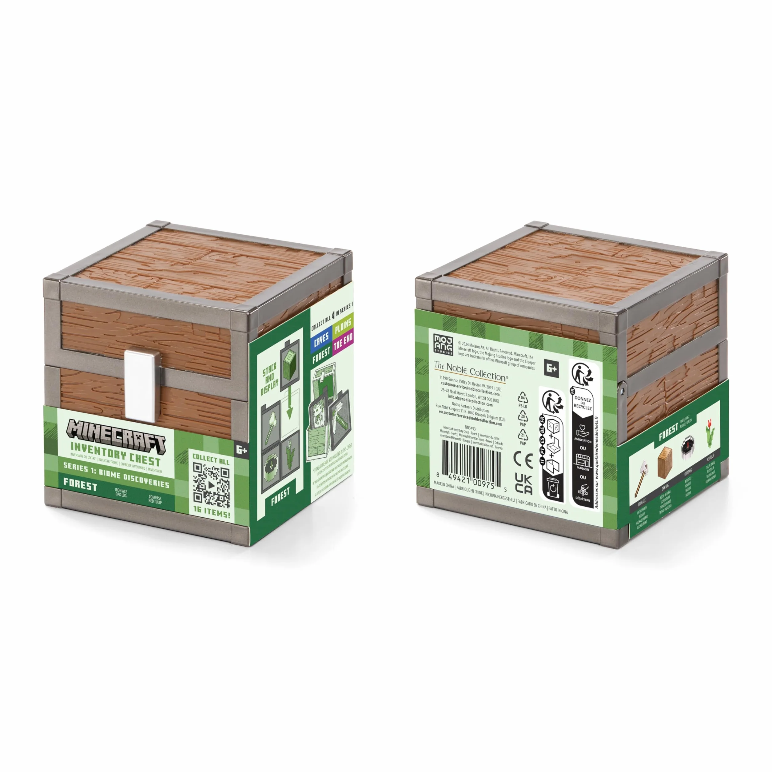 NOBLE Minecraft Set Foresta Bottino Cassa 10Cm
