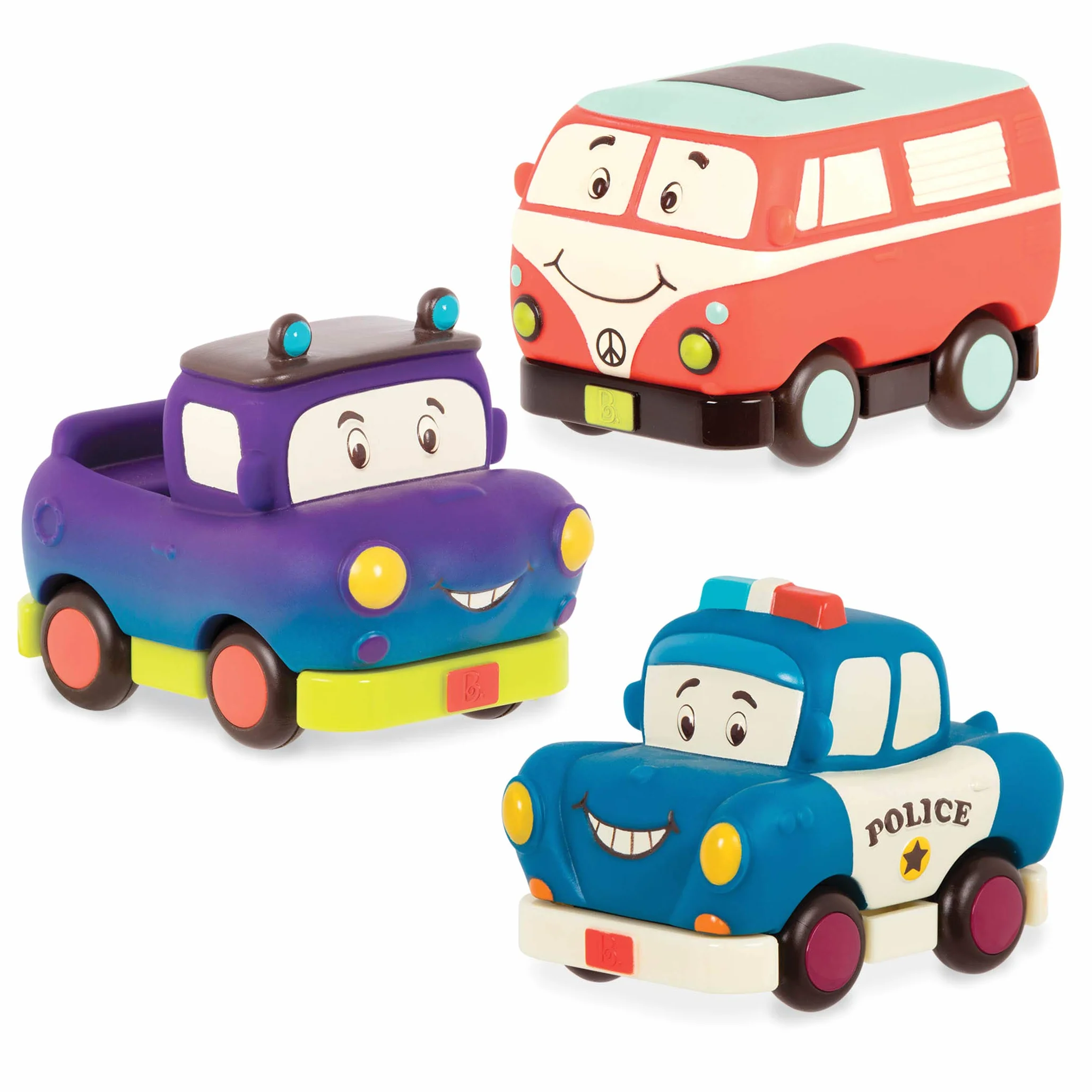 B. toys - Mini Wheeee-ls! - Furgone, camioncino, auto della polizia - Furgone, camioncino, auto della polizia - Veicoli giocattolo per bambini e ragazzi - 1 anno +