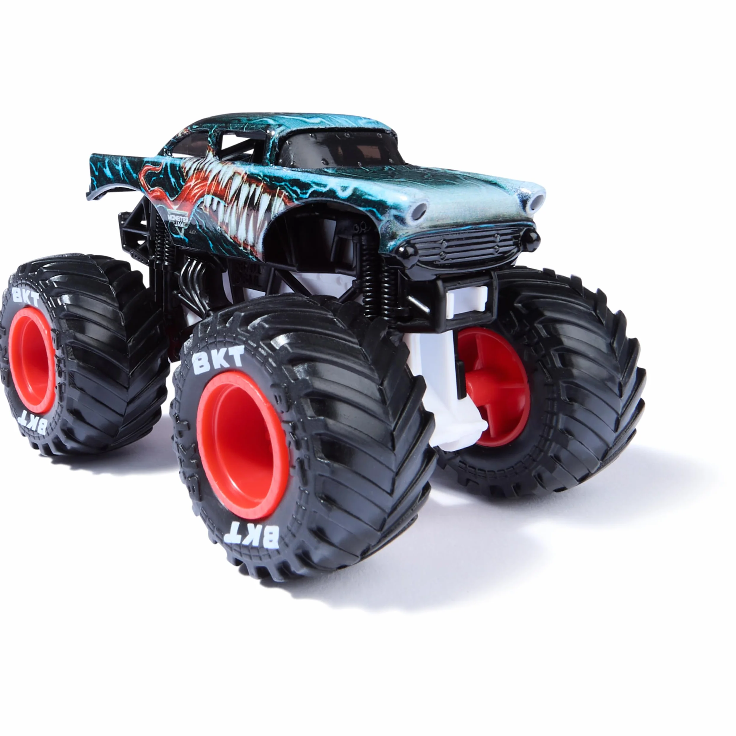 Monster Jam, Marvel Official Venom Vs. The Amazing Spider-Man Monster Truck pressofuso, scala 1:64, giocattoli per bambini per ragazzi e ragazze dai 3 anni in su