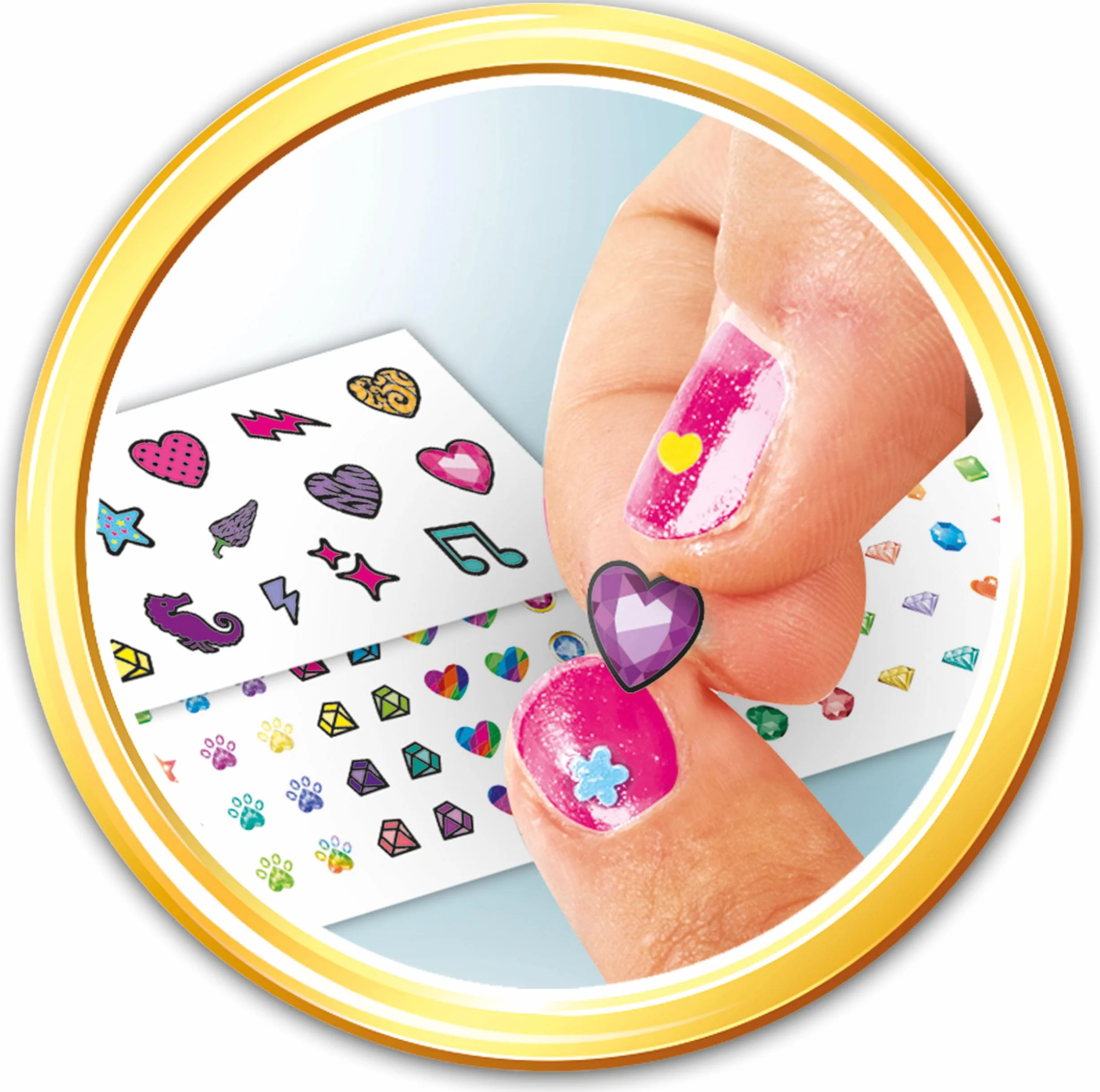 Clementoni Crazy Chic - Nail Art Studio, Set Completo per Manicure e Nail Art per Bambine di 6+ Anni, Kit Decorazione Unghie con Macchina Spara Glitter e Asciuga Smalto, Gioco Creativo, 18730