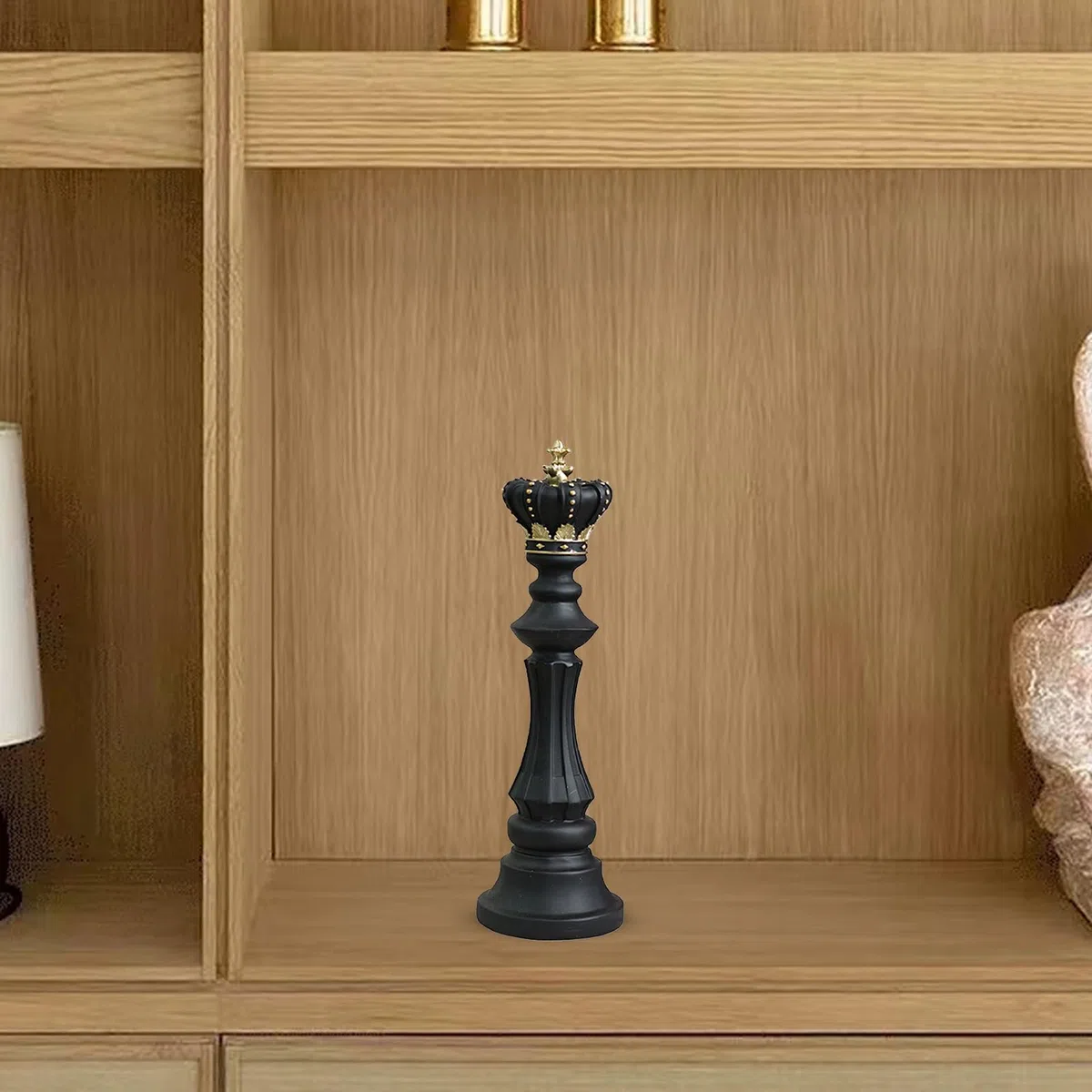 Pezzo Decorativo Per Statua Di Scacchi - Statuette In Resina Del Re Regina, Scultura Artistica Su Tavola | Accento Da Tavolo Da Collezione, Ornamento Di Gioco Strategico, Elegante Esposizione Artigian