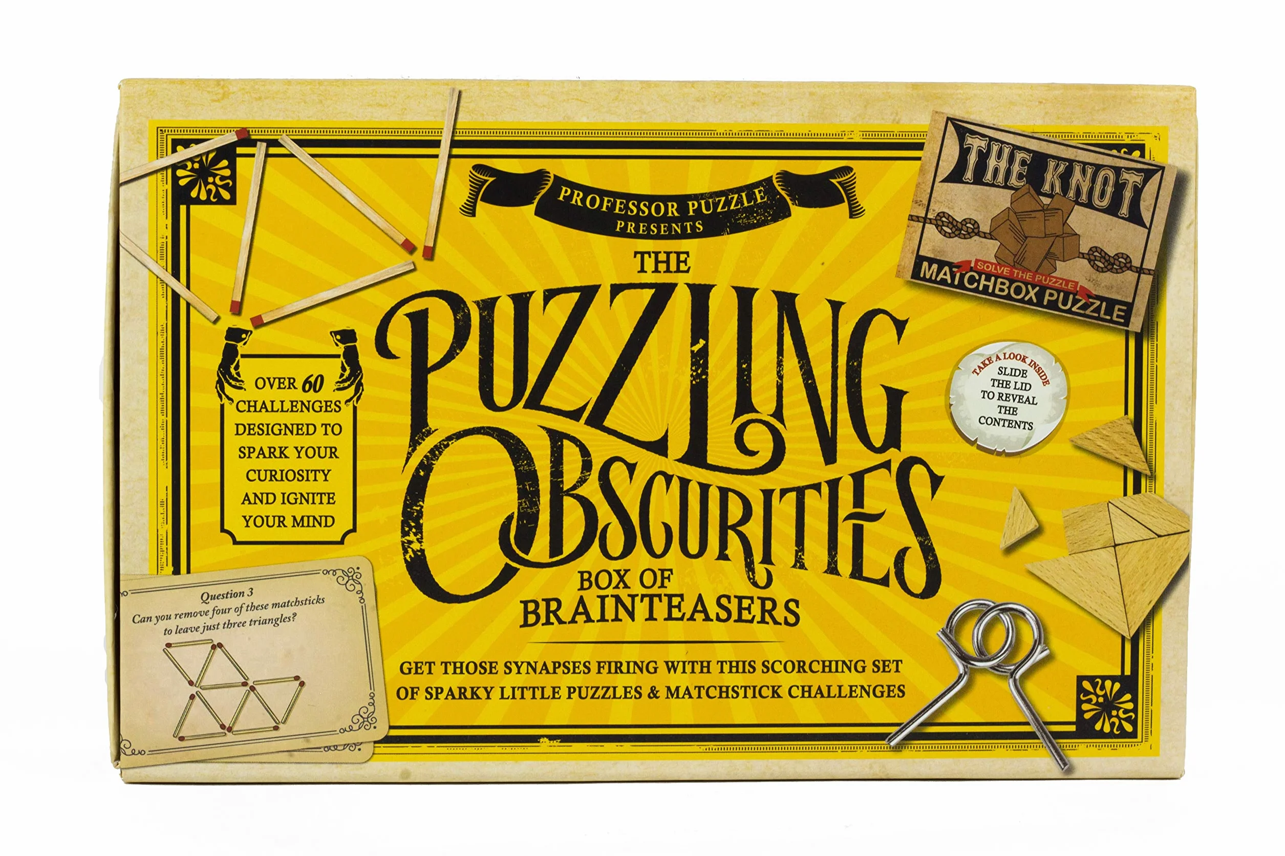Professor PUZZLE- Puzzle, Colore Giallo, Brain Training Puzzles, EM0347US