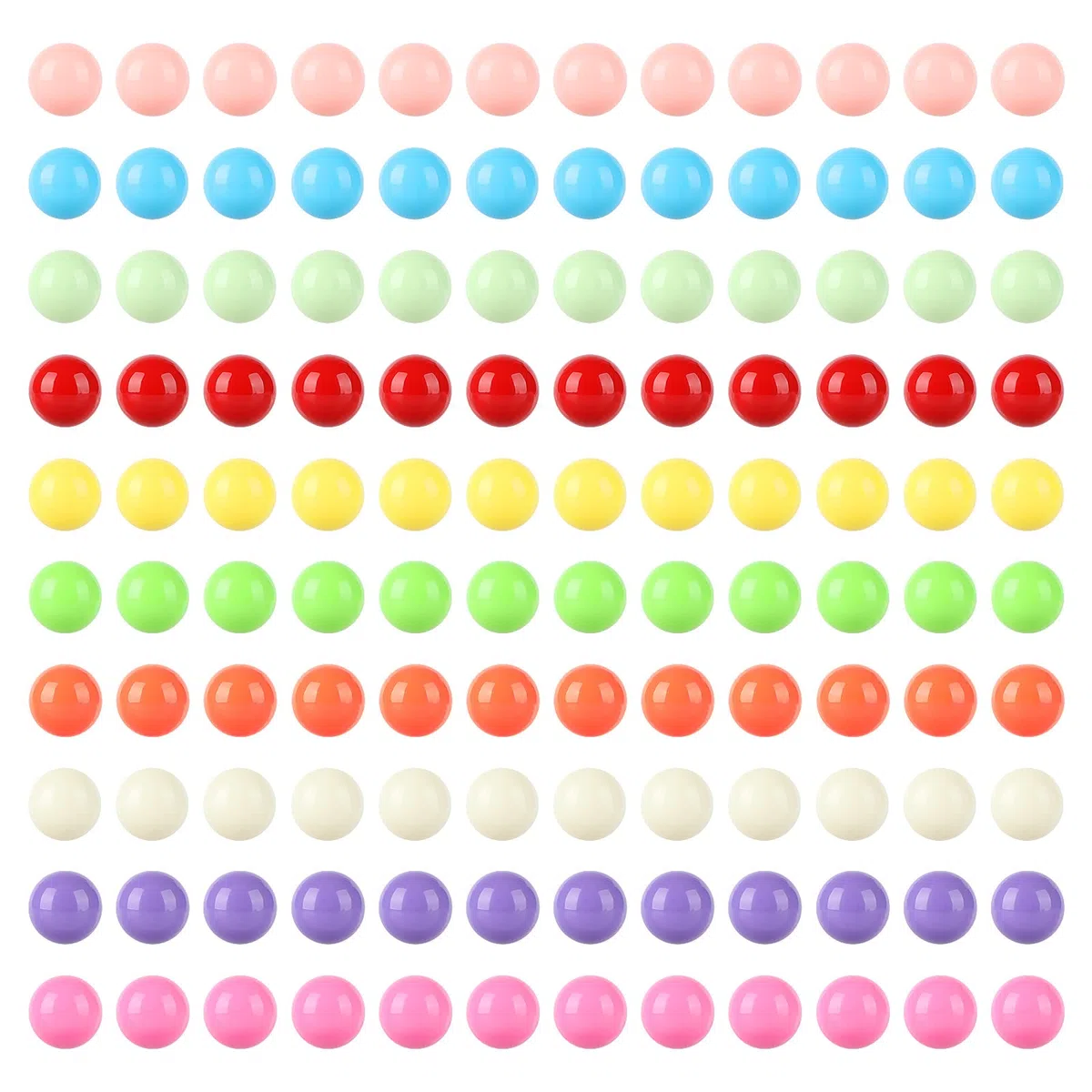 Sfere di ricambio per giochi da 12 mm, 120 palline da gioco in acrilico a tinta unita, per dama cinesi, gioco da tavolo, giocattolo per l'ordinamento dei colori, giochi di marmo (10 colori)