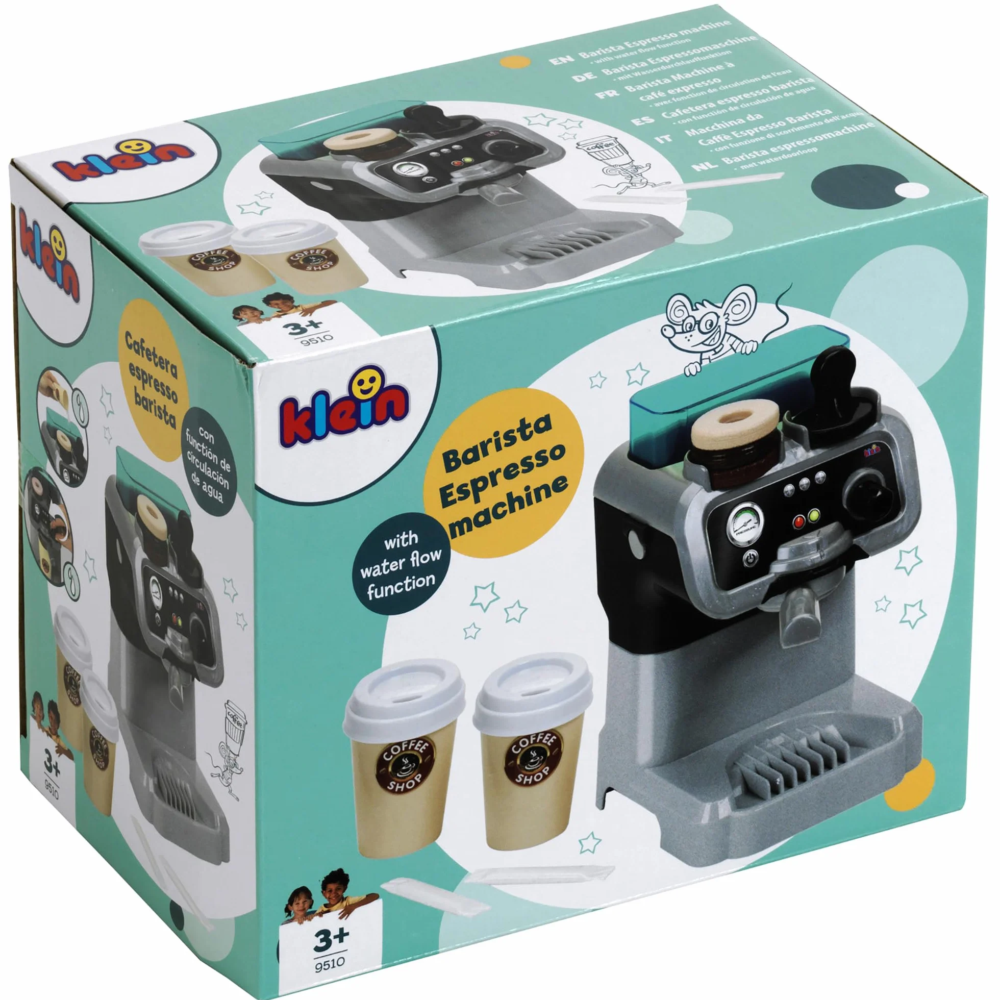 Theo Klein 9510 Macchina per caffè Espresso Barista i con Serbatoio dell'Acqua e Funzione di Scorrimento i Giocattoli per Bambini dai 3 Anni in su