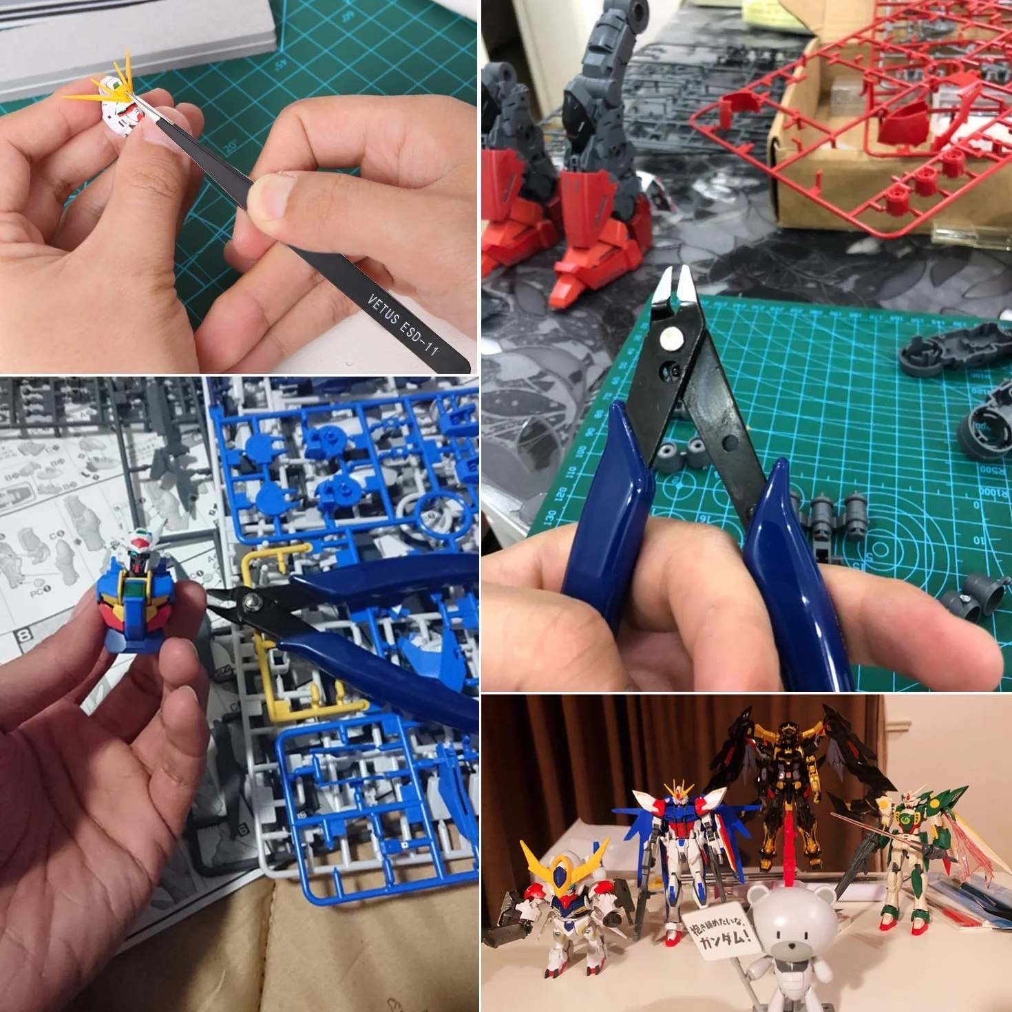 HSEAMALL 11PCS Modeler Basic Tools Gundam Model Modello BuildingTools Kit Set di costruzione per hobby