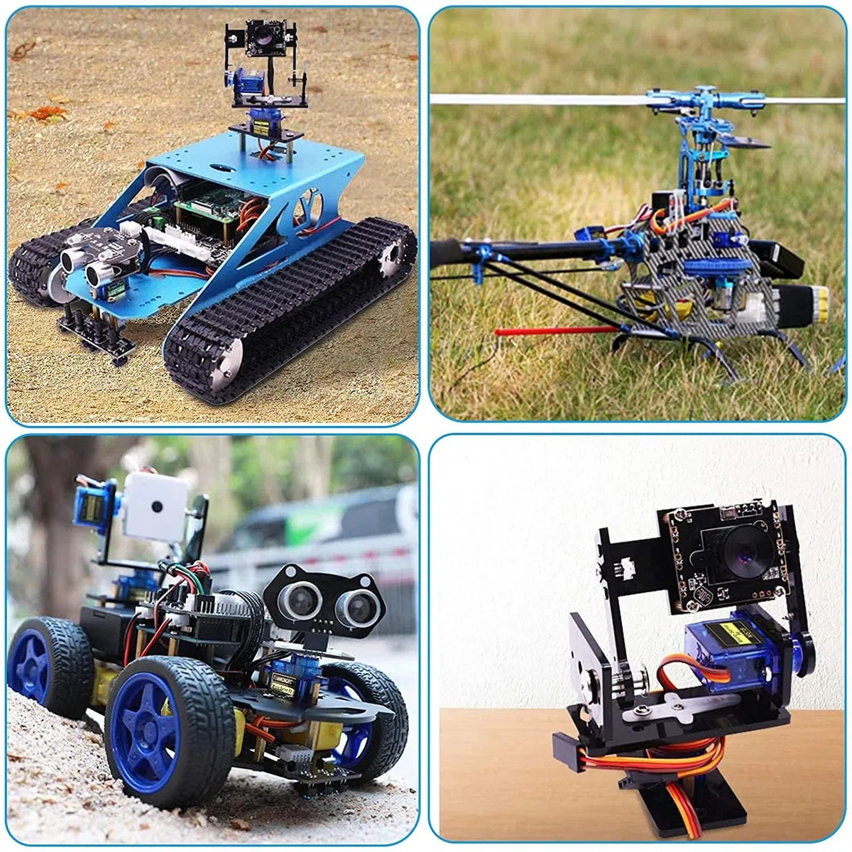 HUAZIZ 4 Pezzi Servo Micro Motor Gear Servo ad Alta velocità per RC Smart Robot Helicopter Car Plane Boat Compatibile con Arduino