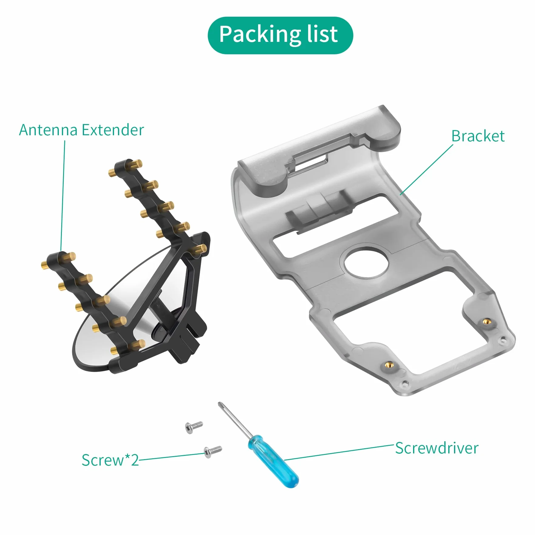 Amplificatore del segnale dell'antenna per DJI RC Range Extender per DJI MINI 3/MINI 3 Pro con display telecomando antenna riflessione amplificatore di segnale accessorio