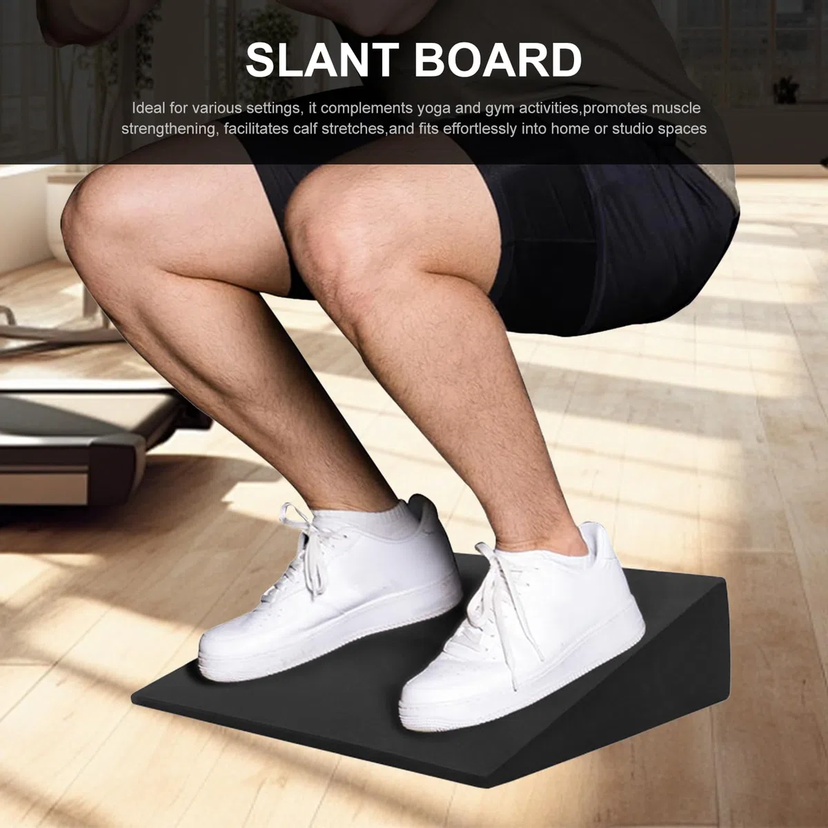 Tavola inclinata antiscivolo in schiuma ad alta densità per squat, cuneo portatile per fitness, stretching, yoga, flessibilità alla caviglia del polpaccio, accessori per allenamento per uomini e donne