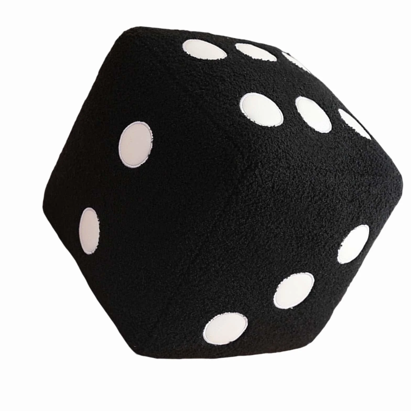 Dado DOT Peluche Morbido Cubo Schiuma Giocattolo Apprendimento Matematica Dado da Tavolo Jumbo 25cm Accessorio Insegnamento STEM Adatto per Bambini Gi, Nero