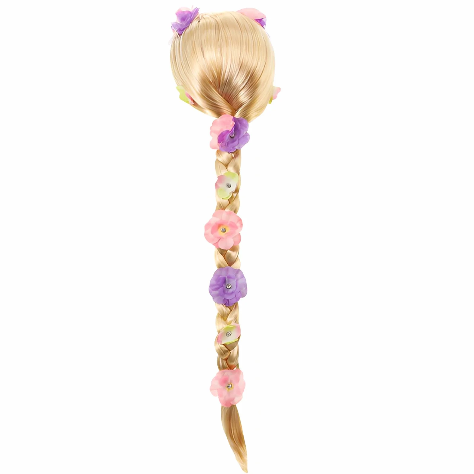 Parrucca Rapunzel Bambina, Parrucche lunghe intrecciate da principessa, Parrucca capelli lunghi, Parrucca Bionda Lunghe Trecce Capelli, per Festa di Compleanno Costume Cosplay
