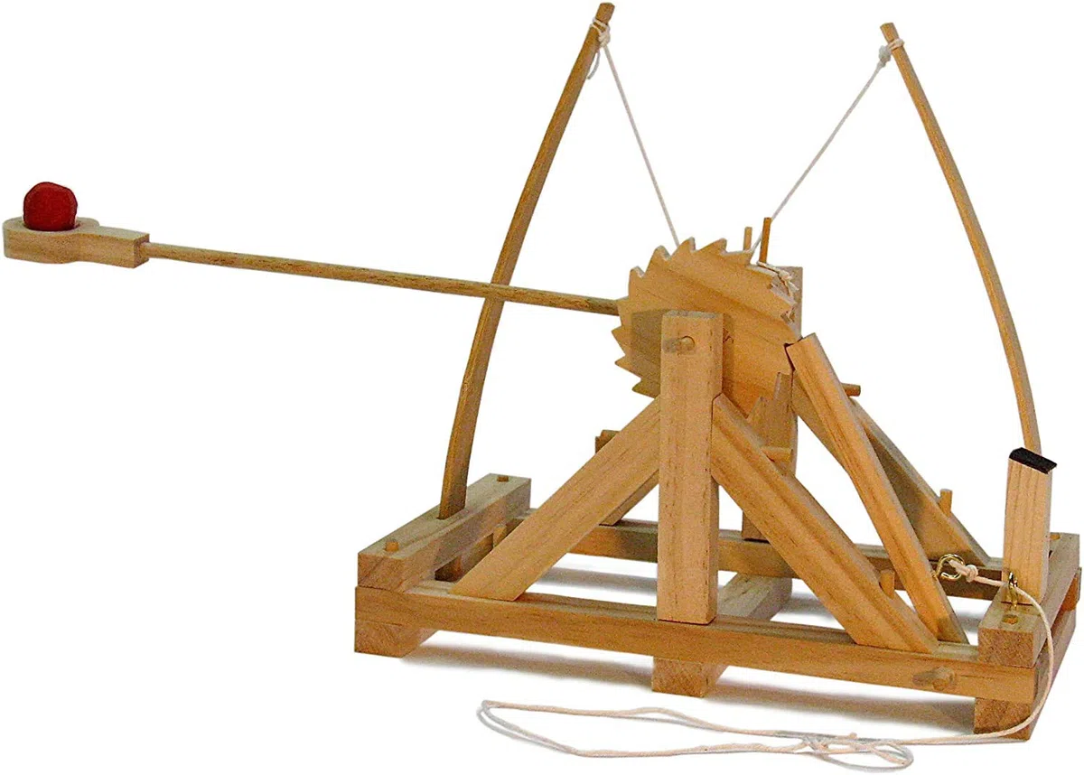 4117 - Kit di costruzione in legno Leonardo Da Vinci, Catapulta