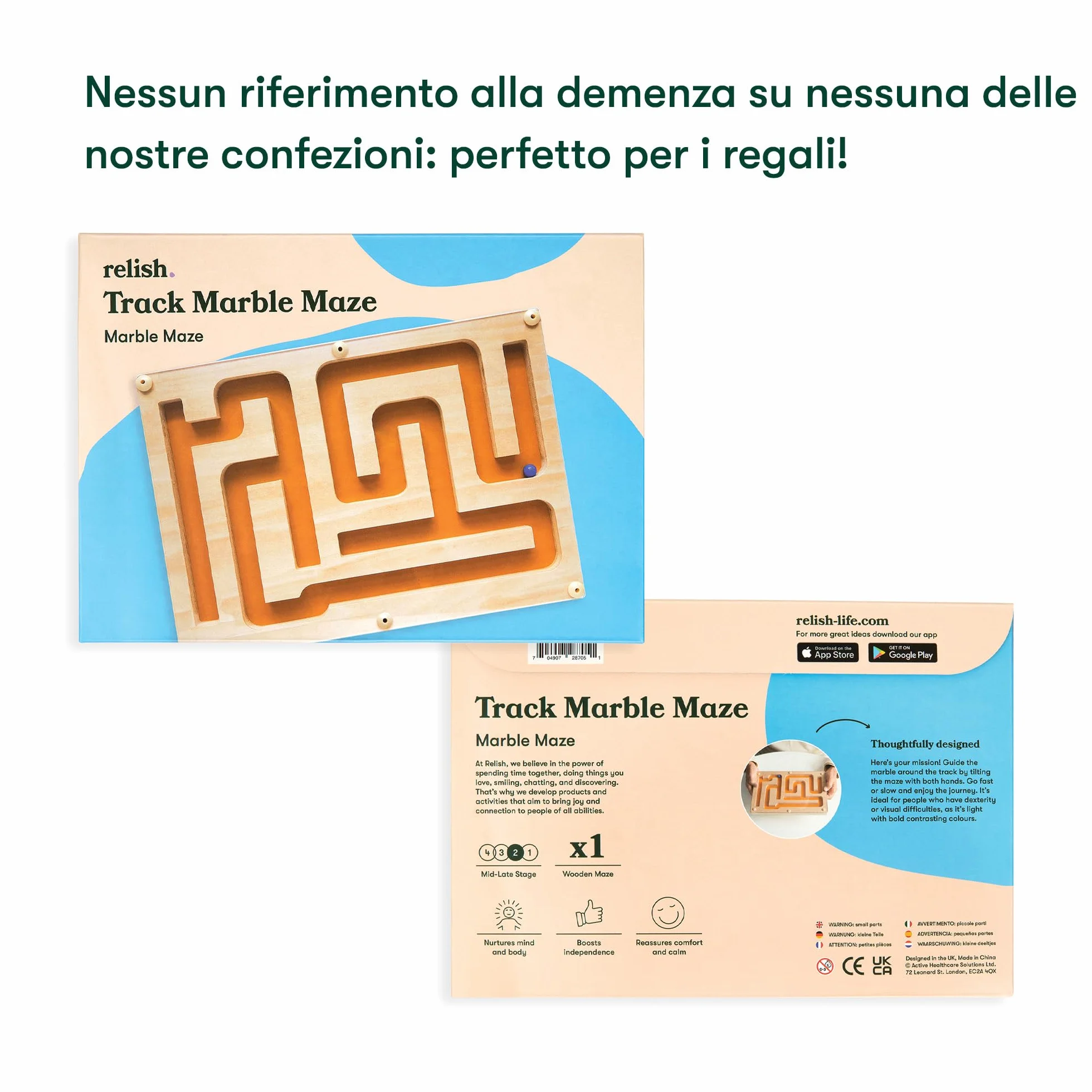 Relish - Marble Maze Track Game - Alzheimer/Demenza Giochi e attività per anziani/anziani, migliorare le abilità e la coordinazione