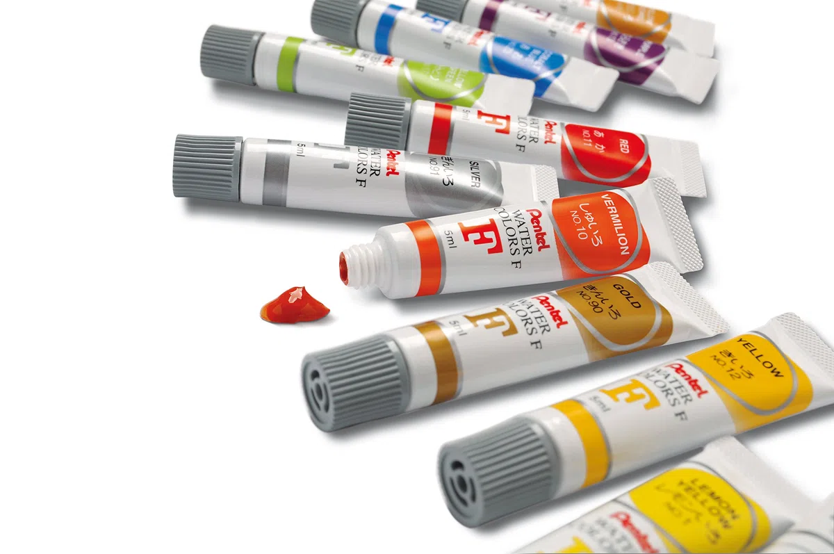 Pentel WFRS2-12 Acquerelli in Tubo da 12 colori, Multicolore