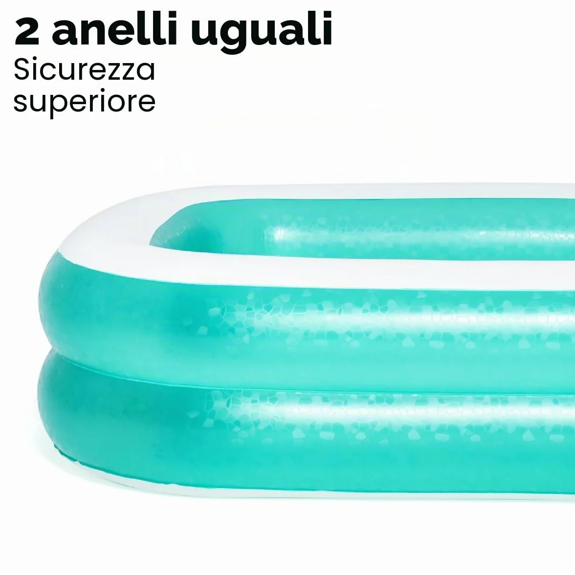Bestway 54005-2 Piscina rettangolare per bambini Acquamarina da 2 metri