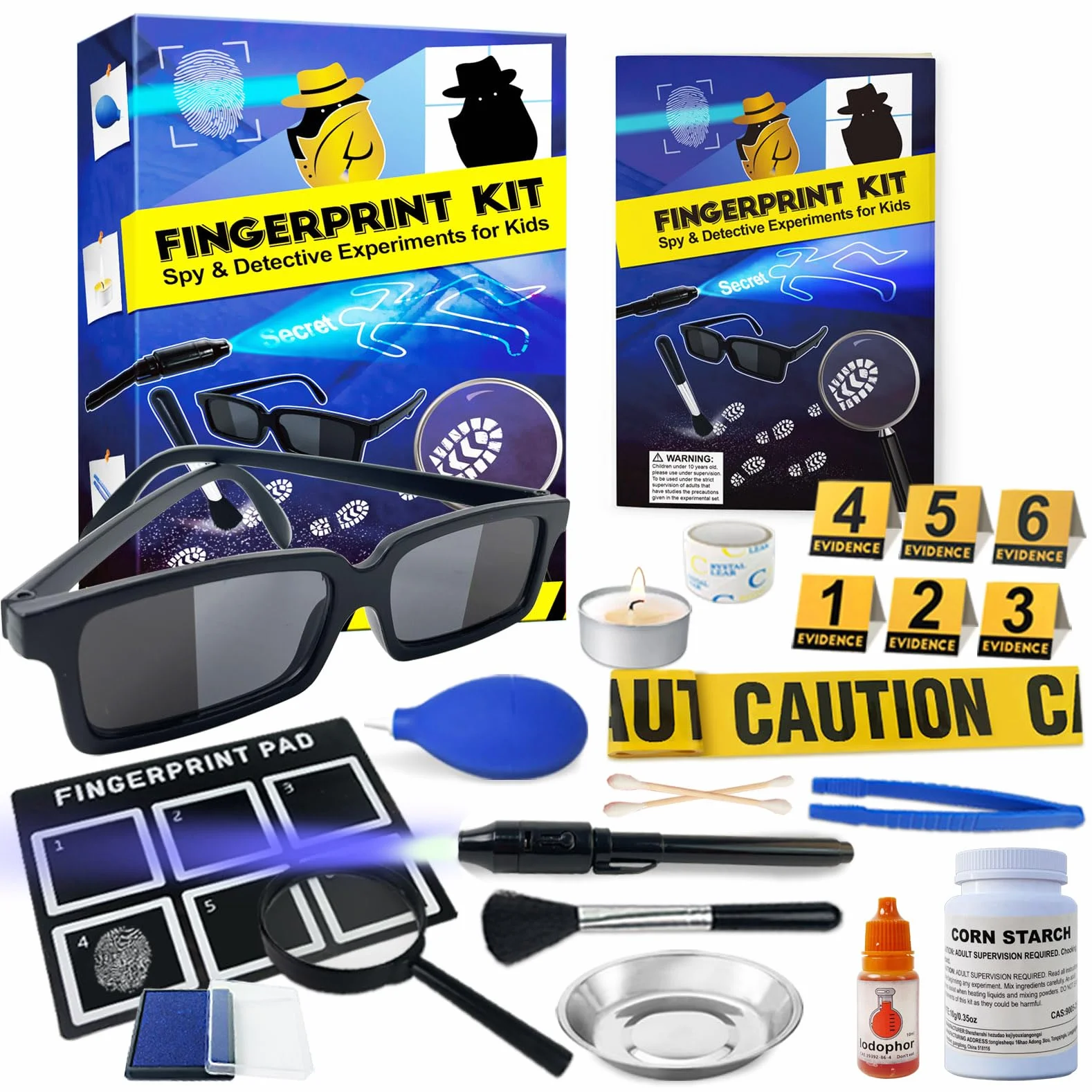 UNGLINGA Detective Kit di Spionaggio Kit Penna a Inchiostro Invisibile Detective Regali per di 6-8-10-12 Anni Investigativi Esplorazione