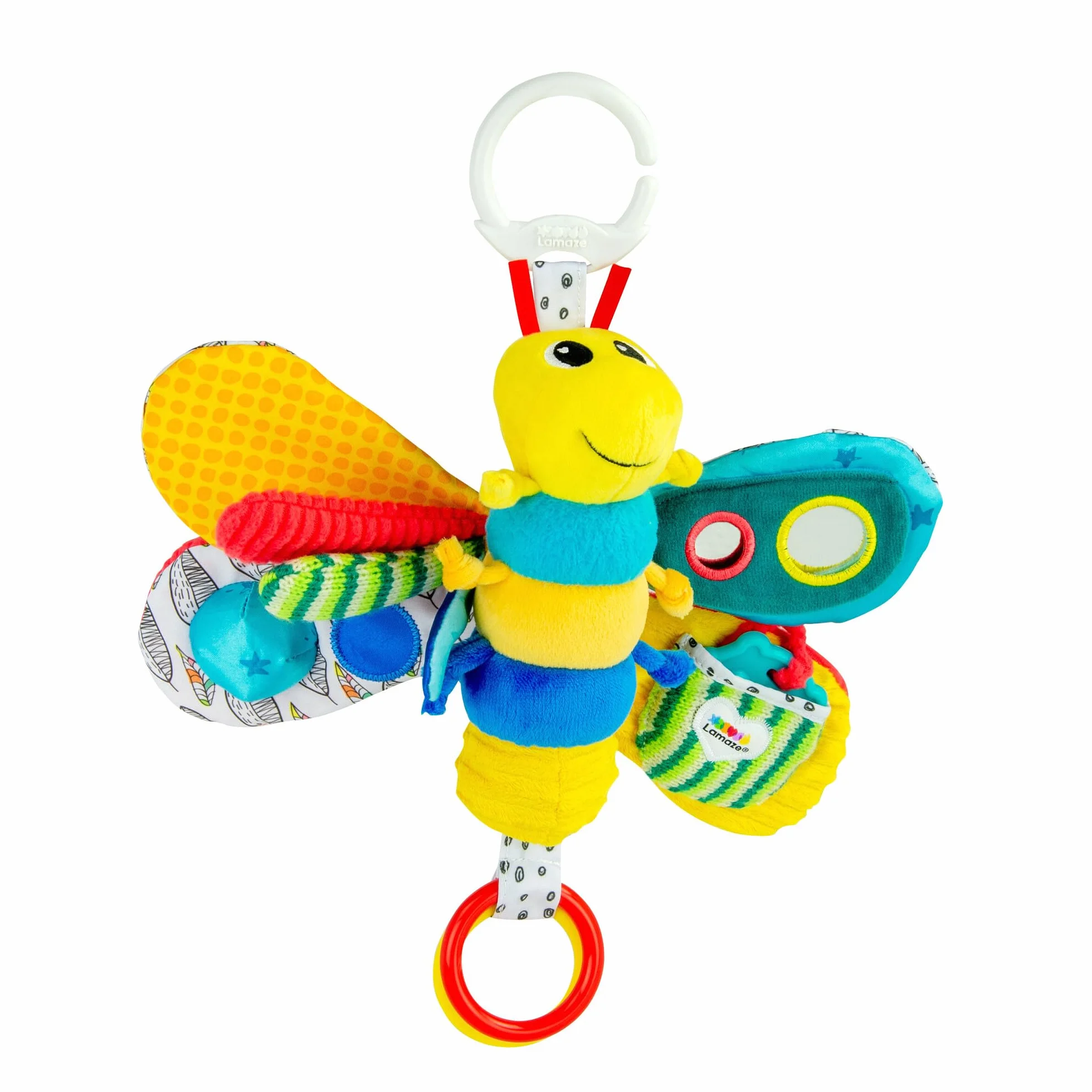 Tomy - Lucciola di peluche, giocattolo da appendere