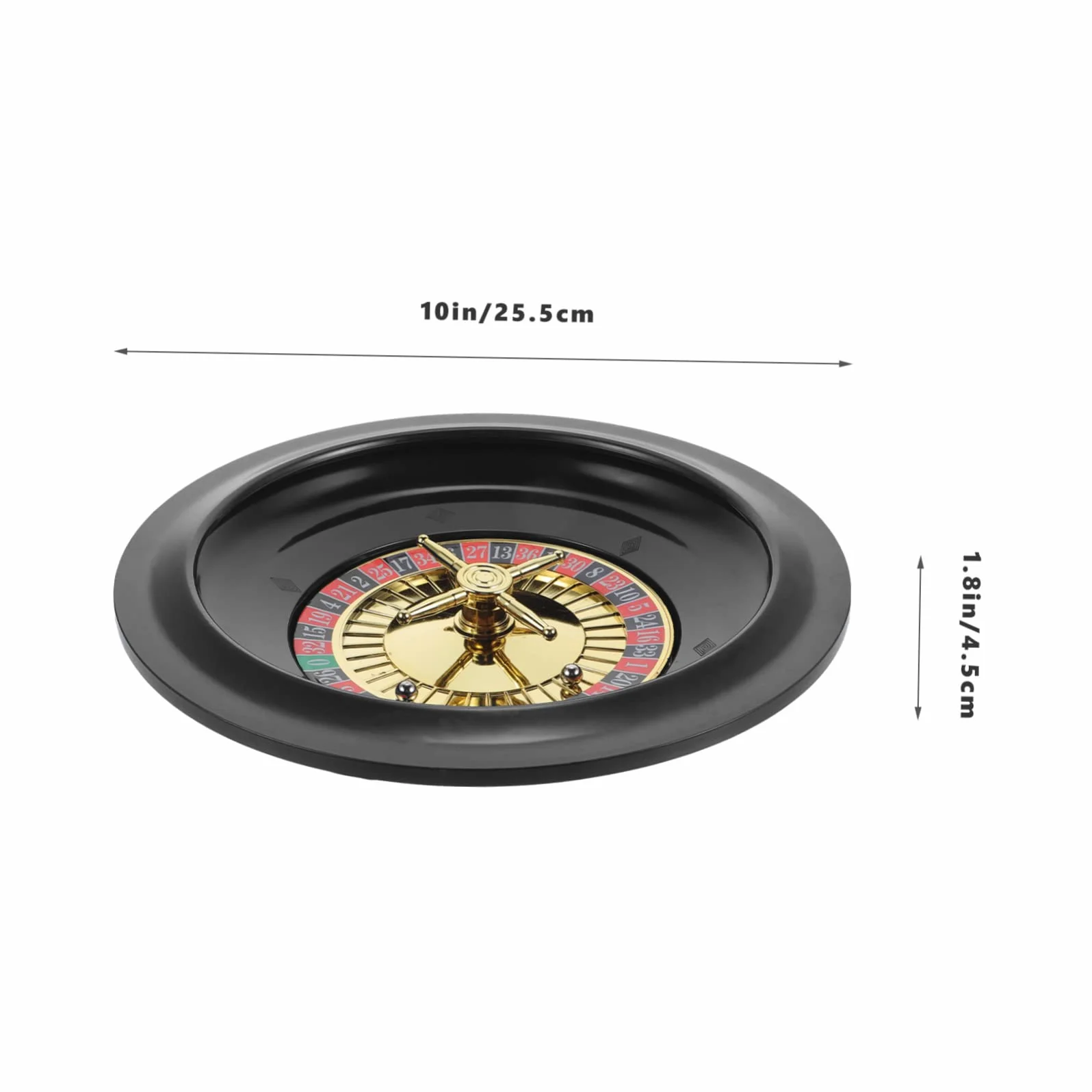 Ruota da Poker Russa Rotante per Festa 25,5X25,5X4,5Cm in Plastica, Design Unico e Pratica da Trasportare per Adulti e Bar