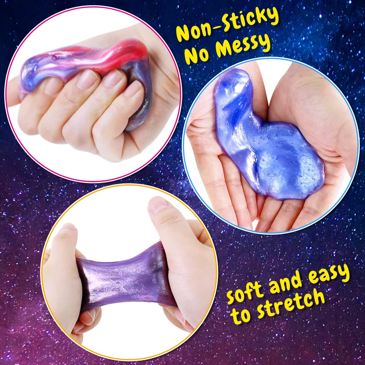 Kit di slime galassia, confezione da 15 pezzi per bambini, elastico e non appiccicoso, giocattolo per ragazzi e ragazze 5-12