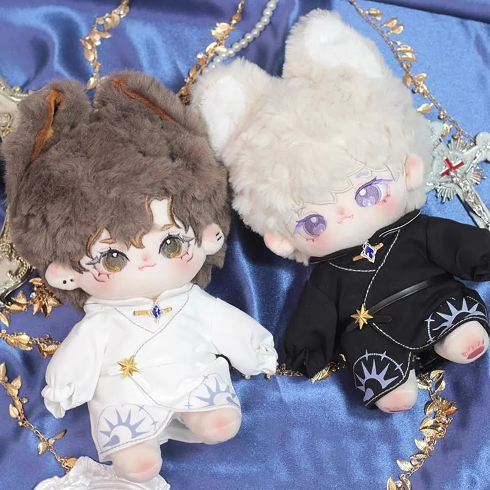 niannyyhouse Vestiti per bambola di peluche, 10 cm, 20 cm, mantello magico vestaglia cintura bambola Dressup (viola, 20 cm)