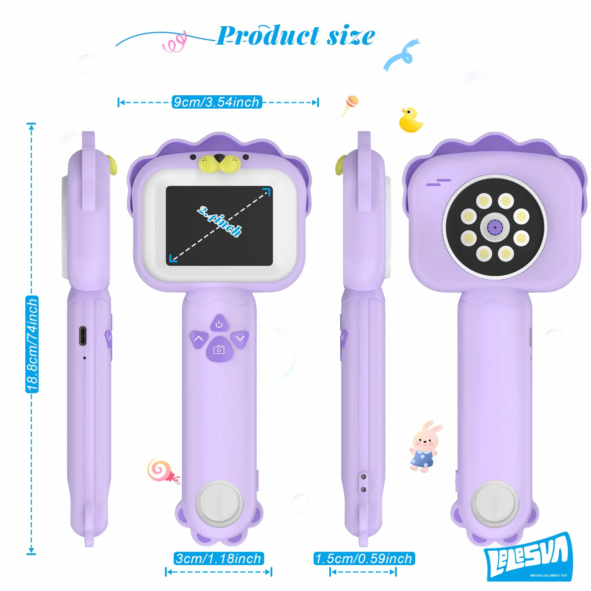 Microscopi per bambini, mini microscopio tascabile portatile per bambini piccoli, giocattoli educativi scientifici per regali di compleanno di Natale per bambini di 3 4 5 6 7 8 9 10 anni (leone)