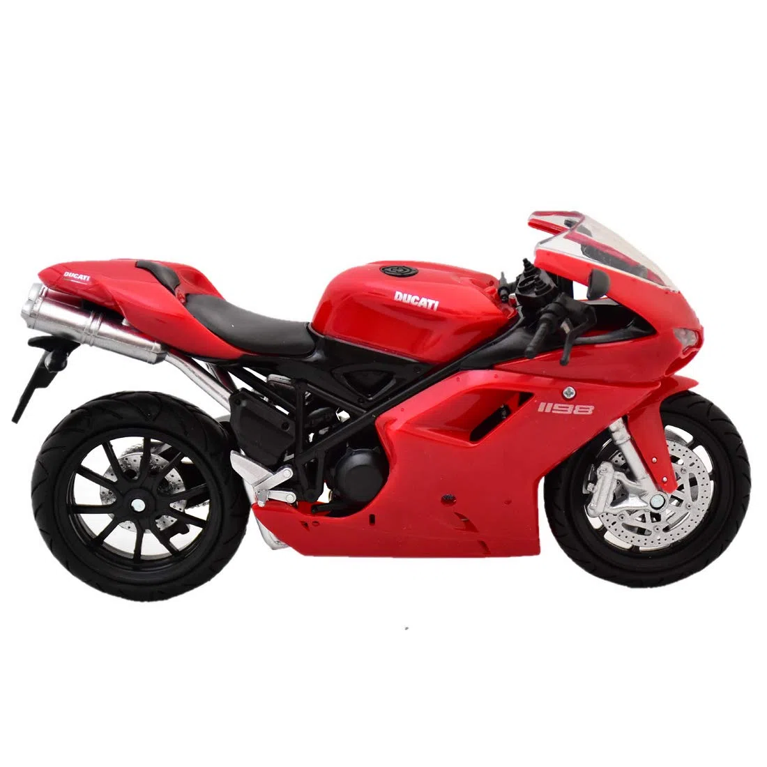 New Ray 57143A - Ducati 1198, Scala 1:12, Die Cast, Colori assortiti, 1 pezzo