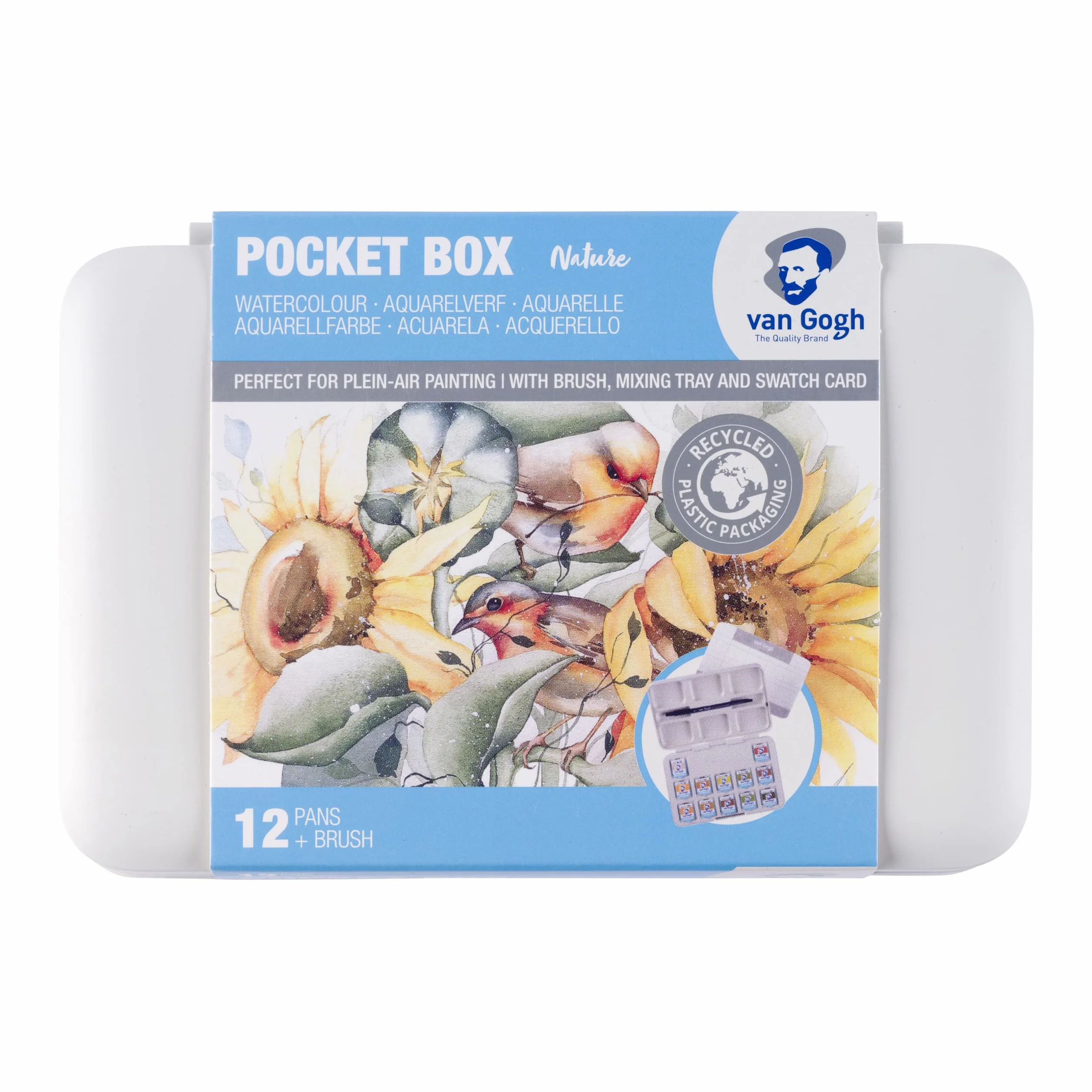 Van Gogh ROYAL TALENS Aquarellfarbe, 12er Box, Naturfarben