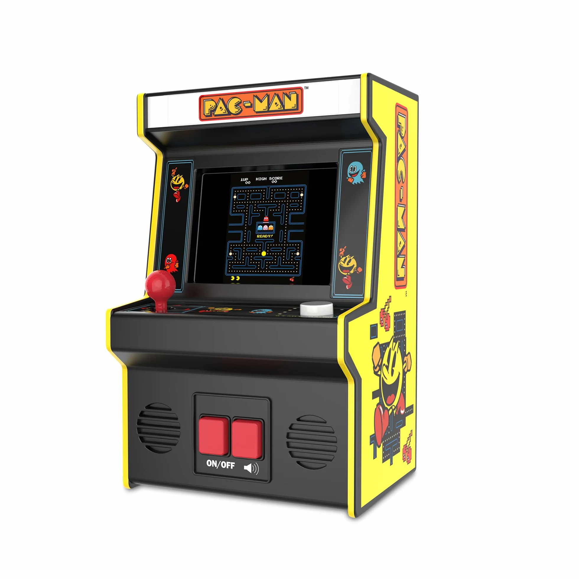 Macchina Arcade Mini Pac-Man™ di Basic Fun, Giocattolo Elettronico Retrò Classico con Nuovo Schermo a Colori TFT, Replica Autentica in Miniatura, Perfetto per Tutte le Età