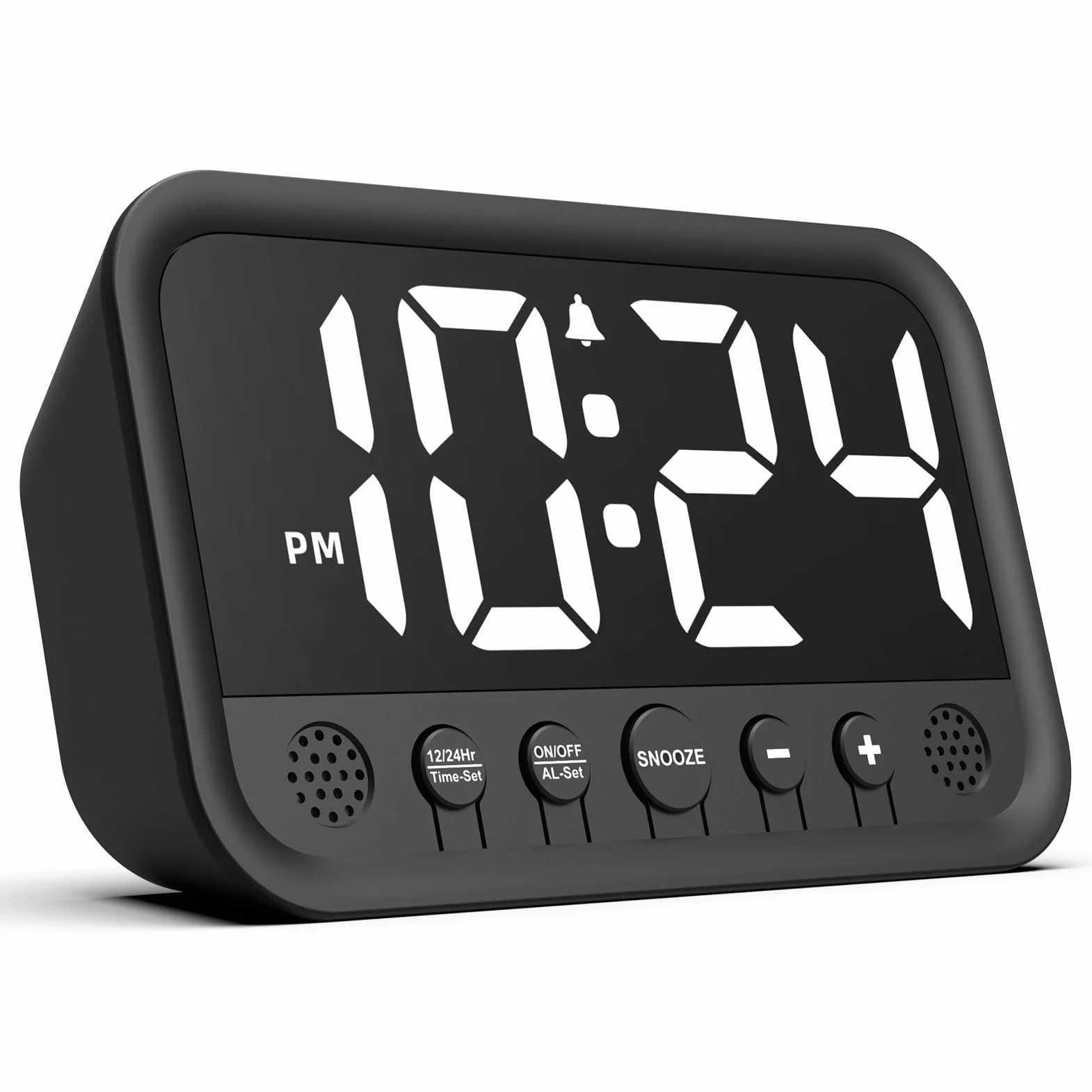 Sveglia digitale con numeri grandi, sveglia digitale con display LED, luminosità e volume regolabili, Snooze, 12/24HR